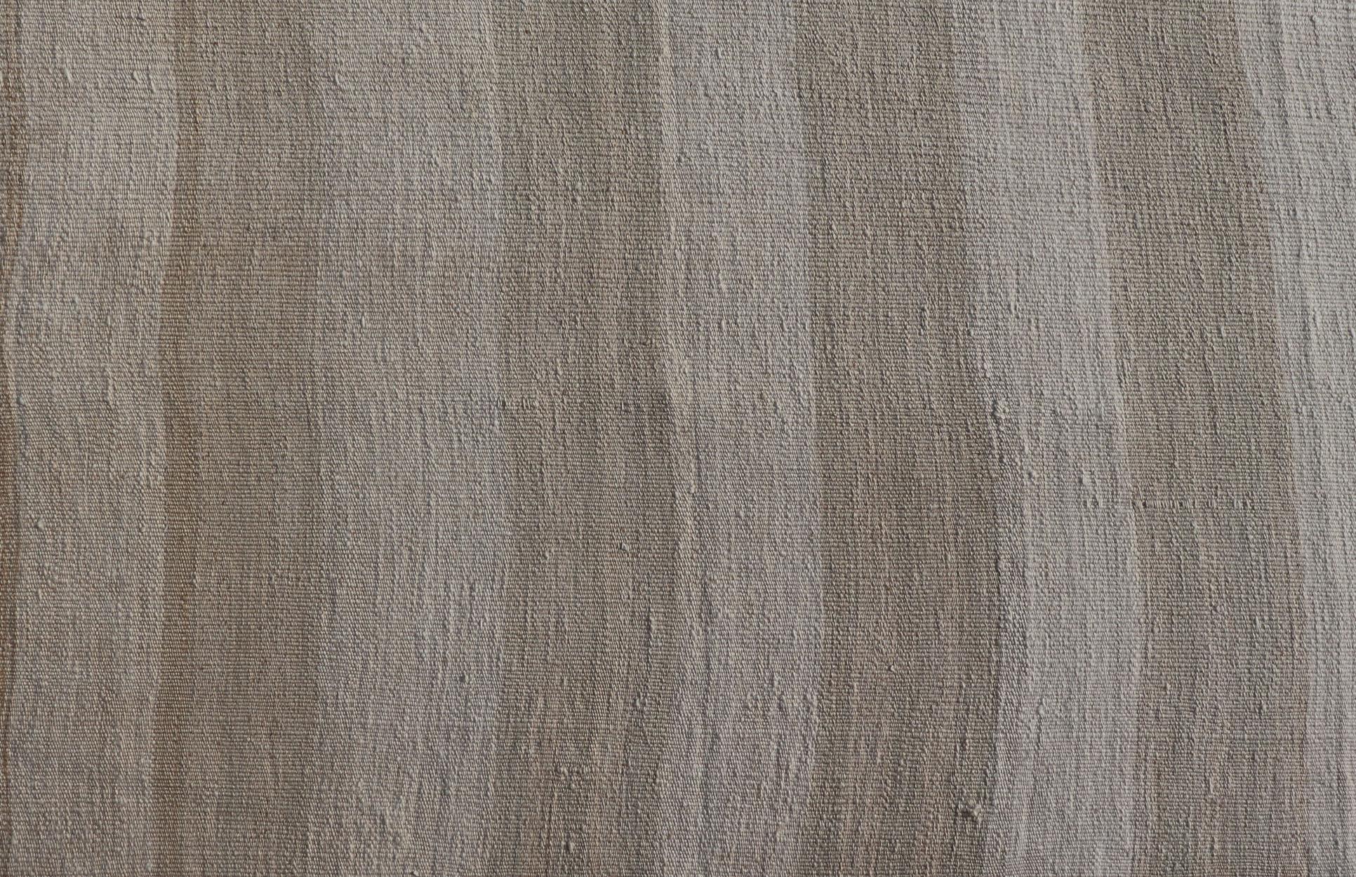 Alfombra Turca Kilim Vintage con Rayas en Taupe Claro y Tonos Neutros en venta 5