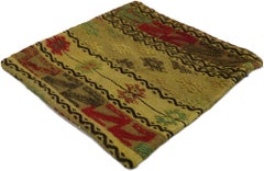 Vintage Turkish Kilim Wool Rug Pillow Cover