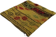 Vintage Turkish Kilim Wool Rug Pillow Cover