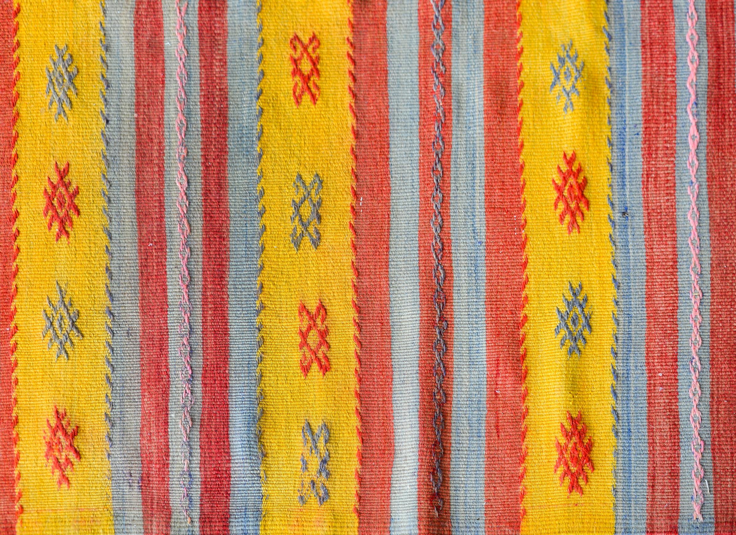 Annodato a mano Rug & Kilim turco d'epoca in vendita