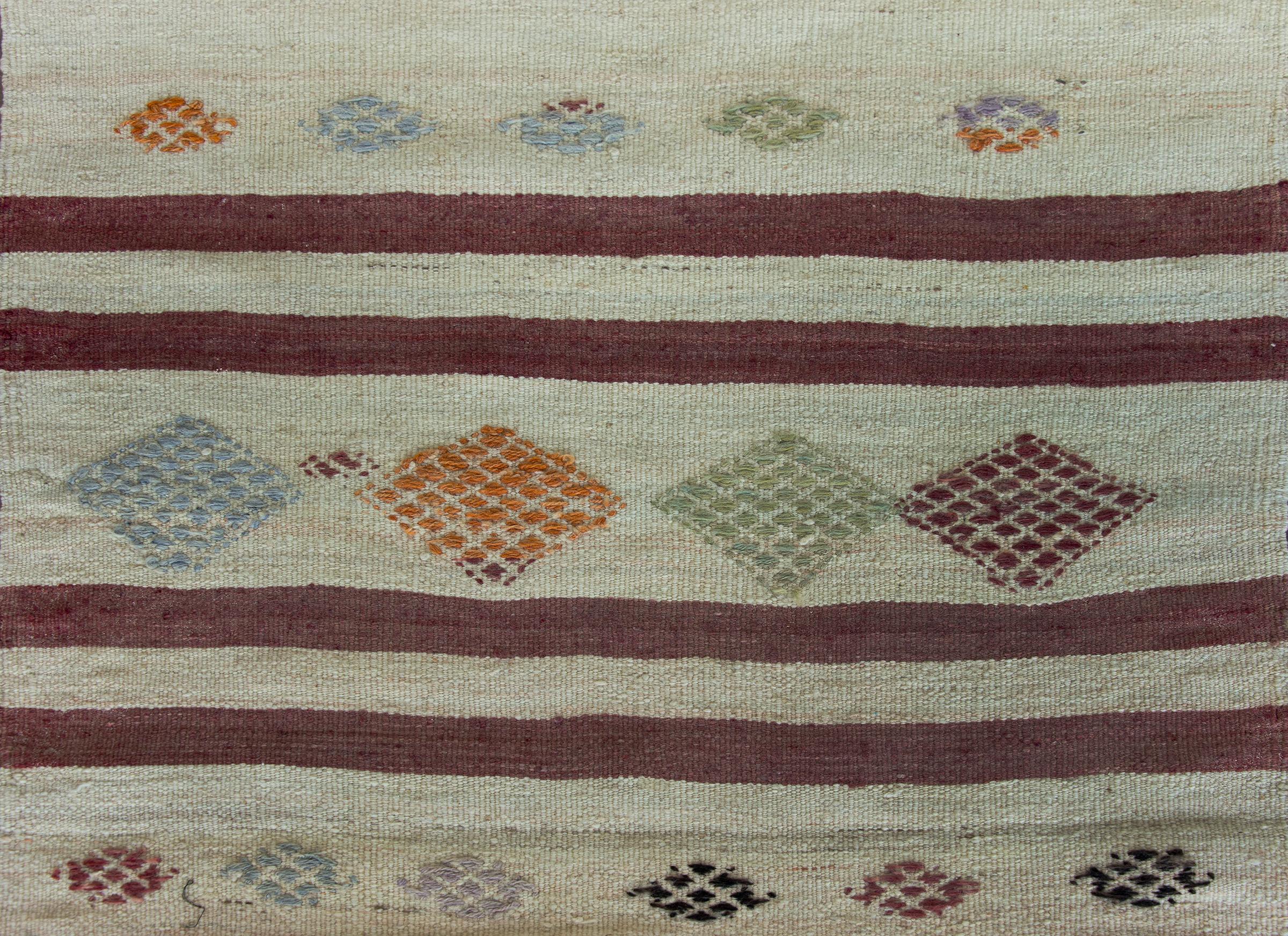 Alfombra turca vintage Konya Kilim en venta 2