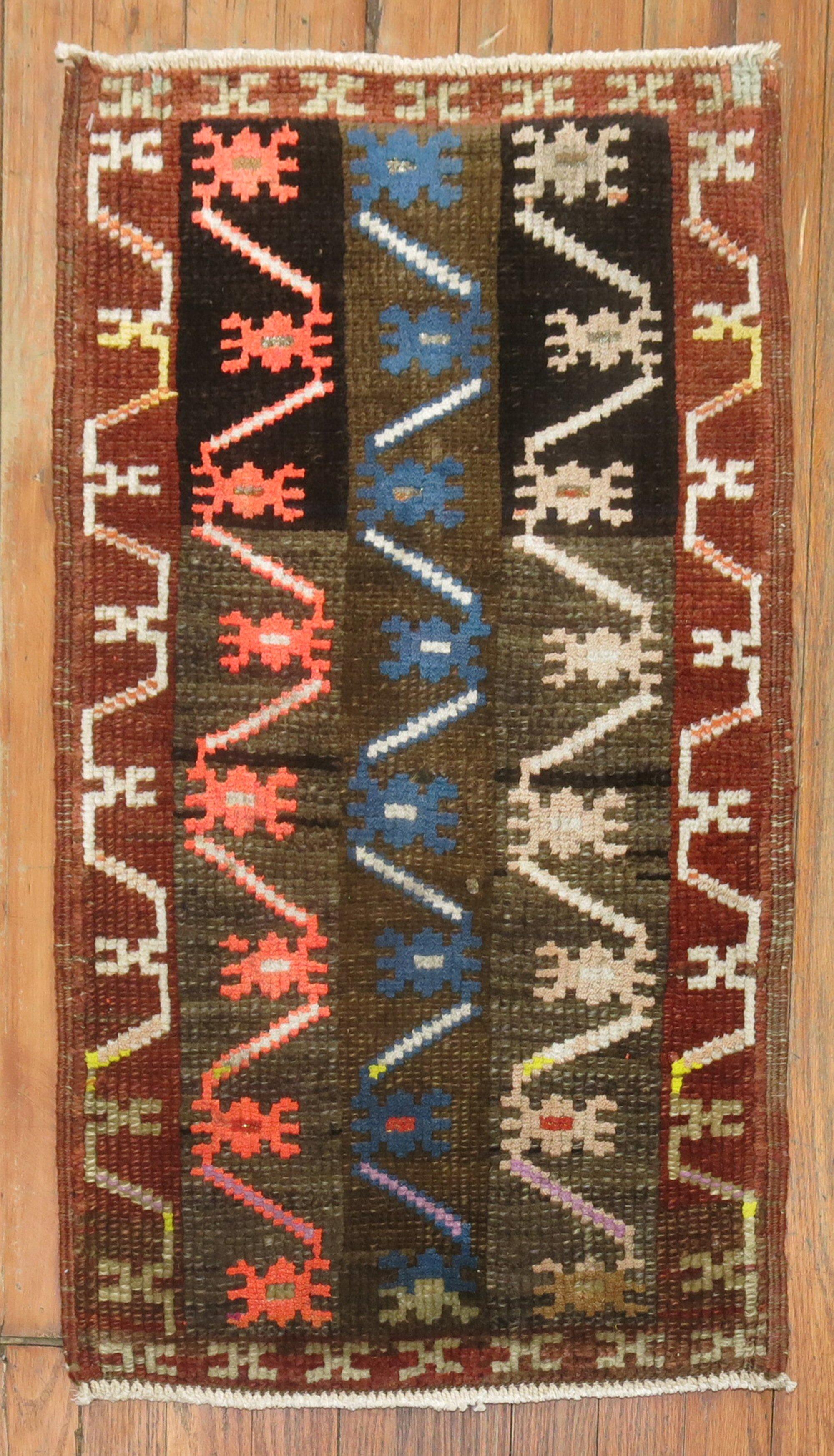 Hand-Woven Turkish Konya Mat For Sale