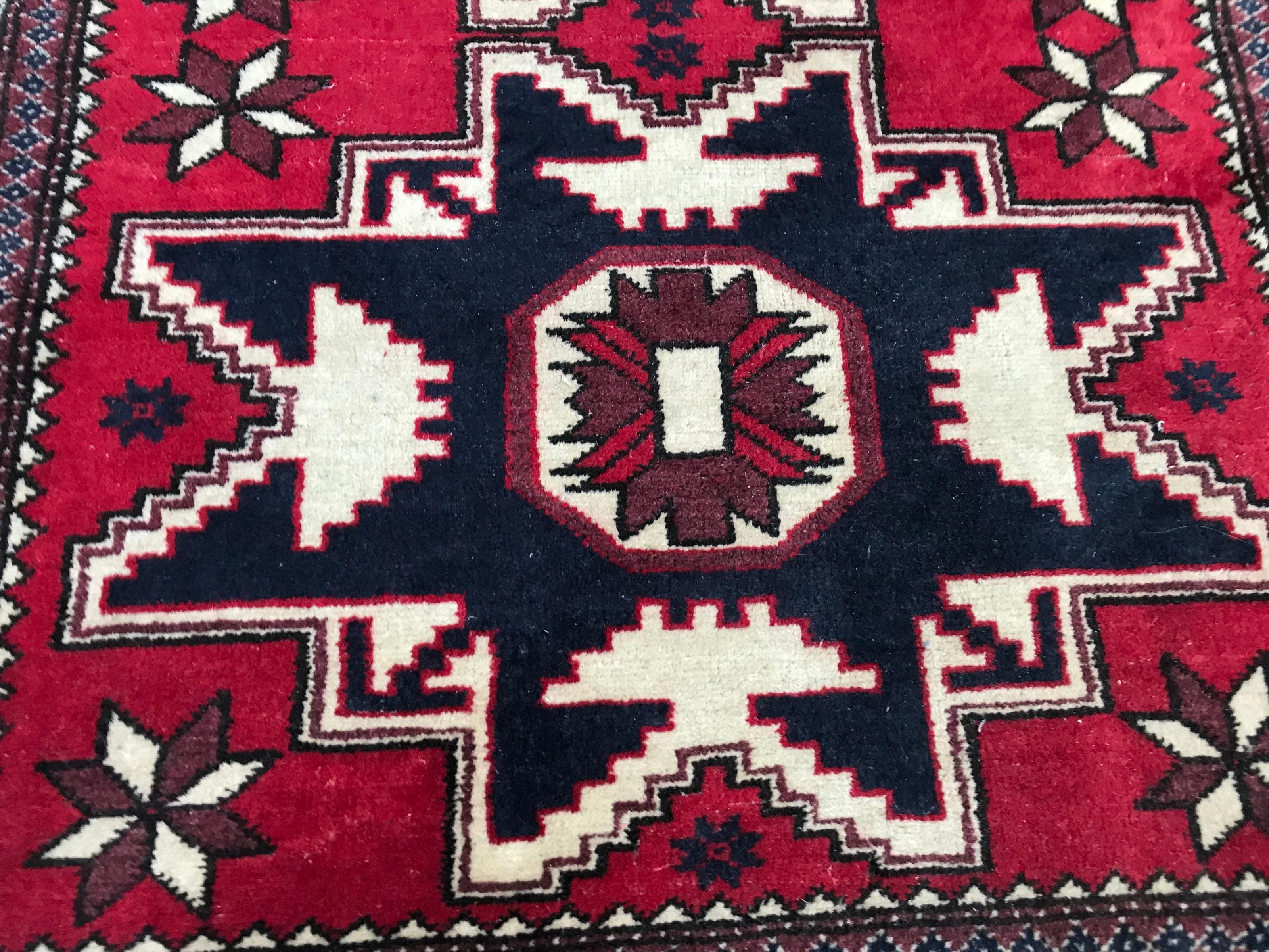 Beautiful late 20th century Turkish Konya rug, wool velvet on wool foundation.