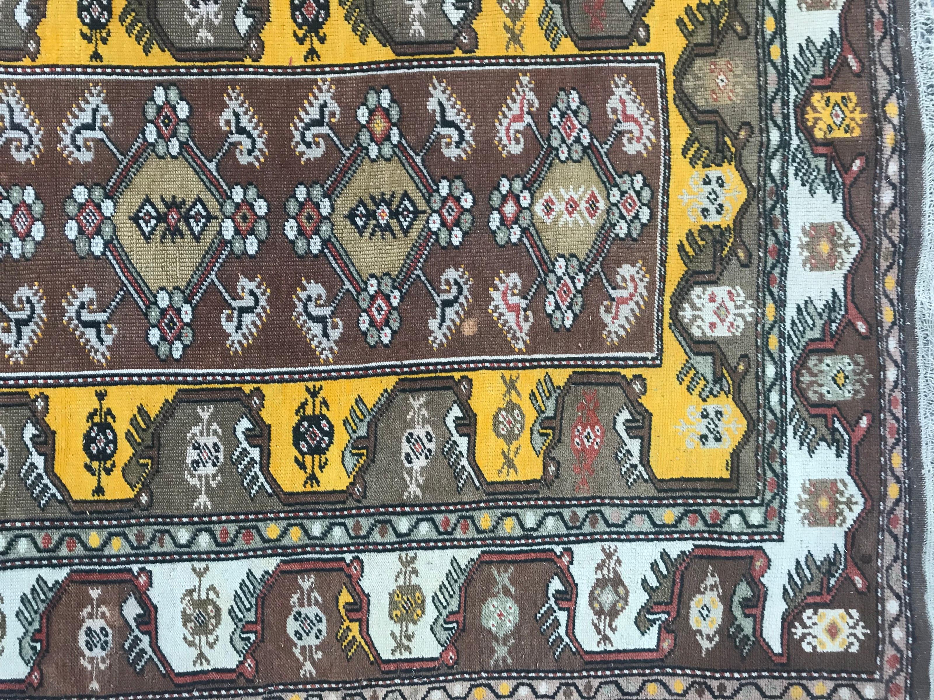Kazak Vintage Turkish Konya Rug