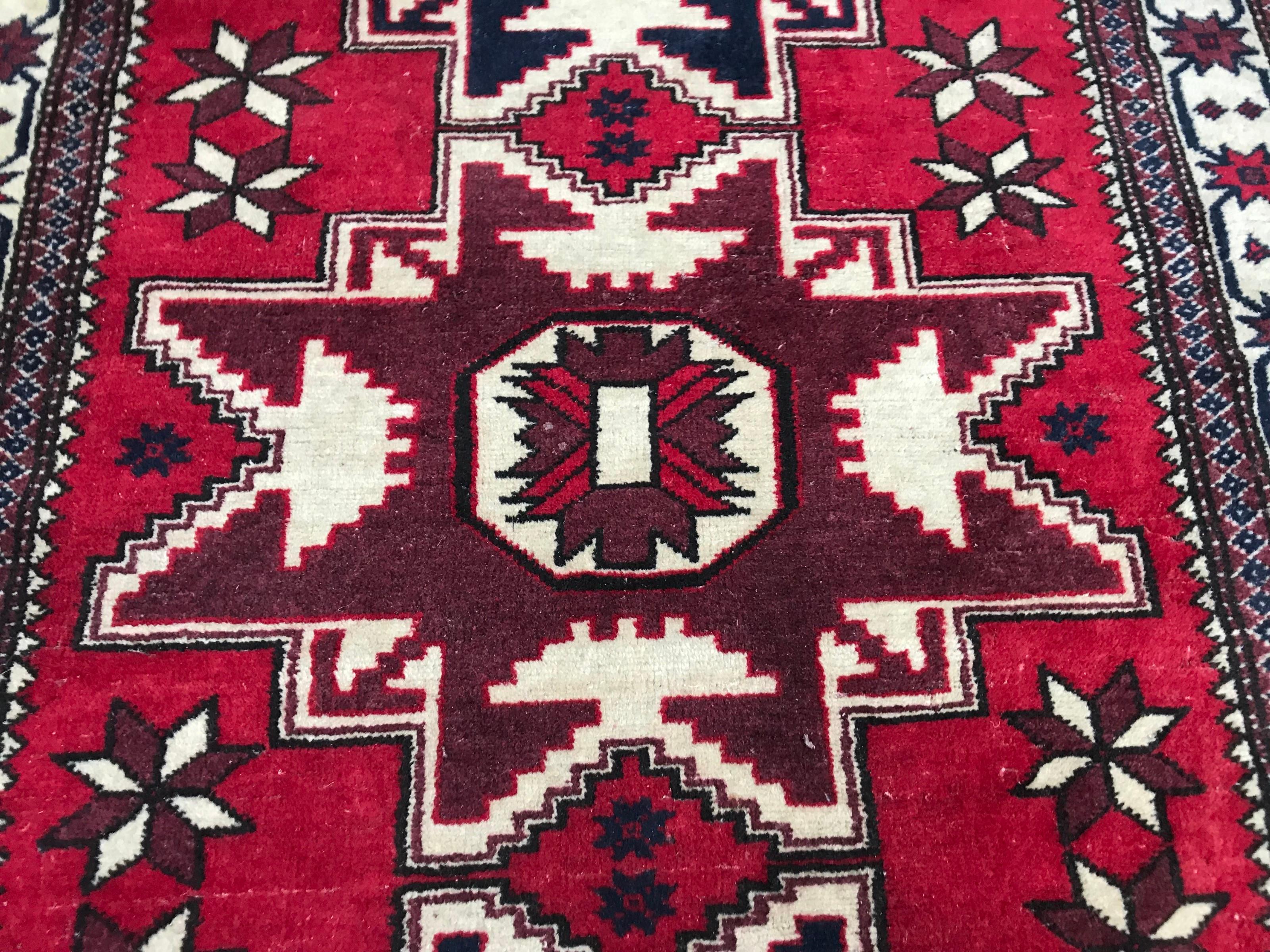 Kazakh Tapis turc vintage de Konya en vente