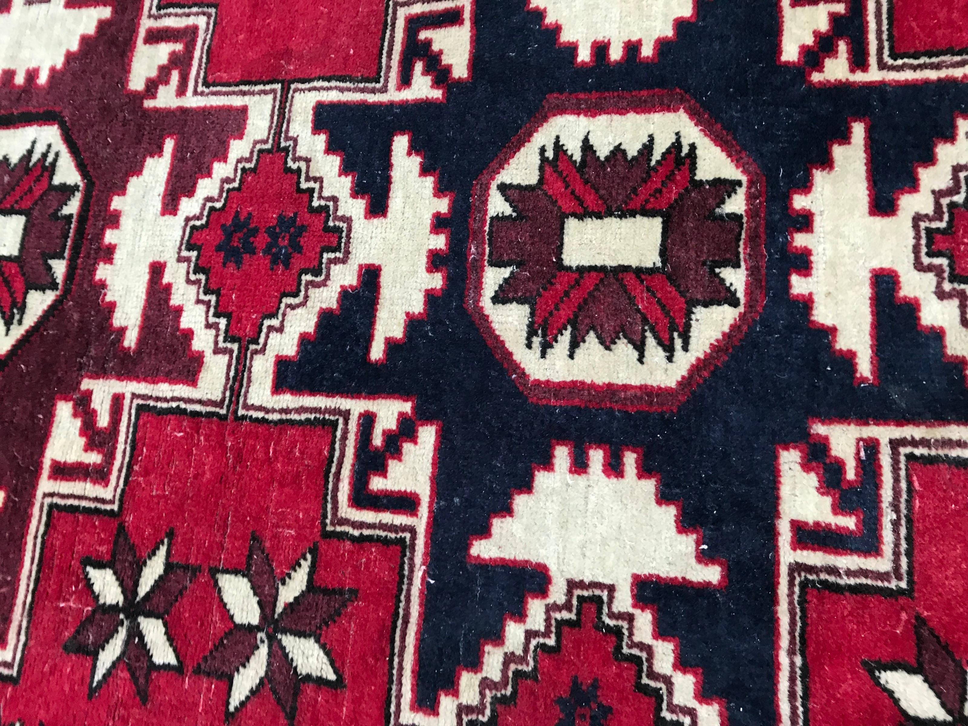 Hand-Knotted Vintage Turkish Konya Rug For Sale