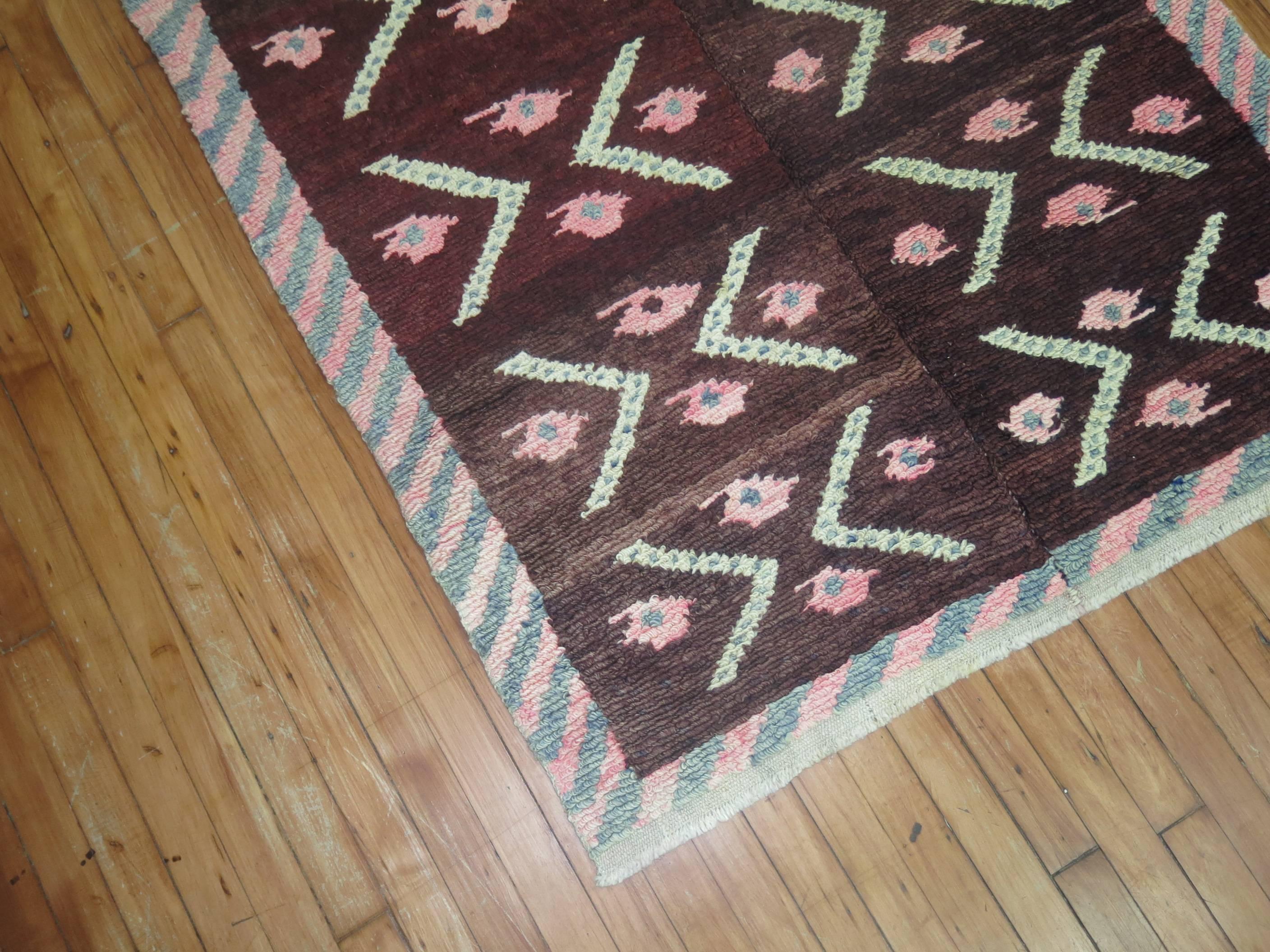 Vintage Turkish Konya Rug In Excellent Condition In New York, NY