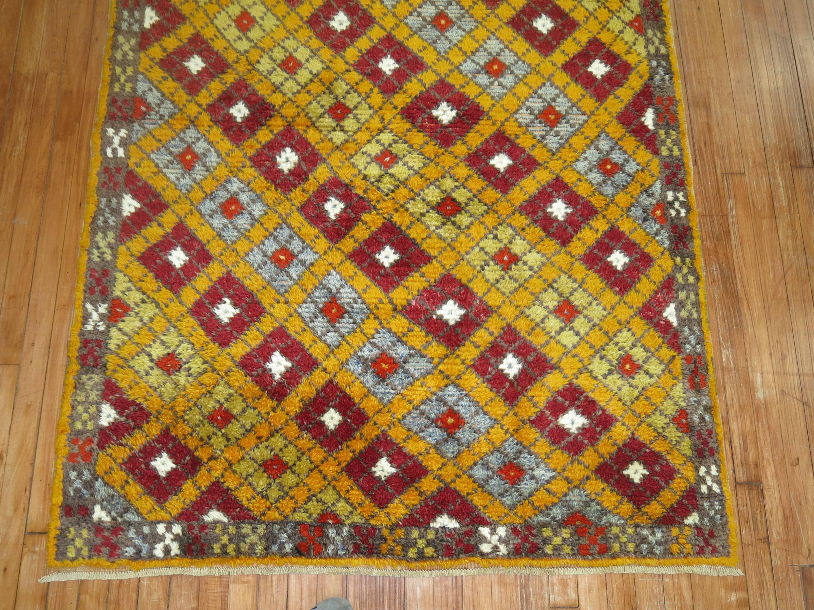 20th Century Vintage Turkish Konya Rug