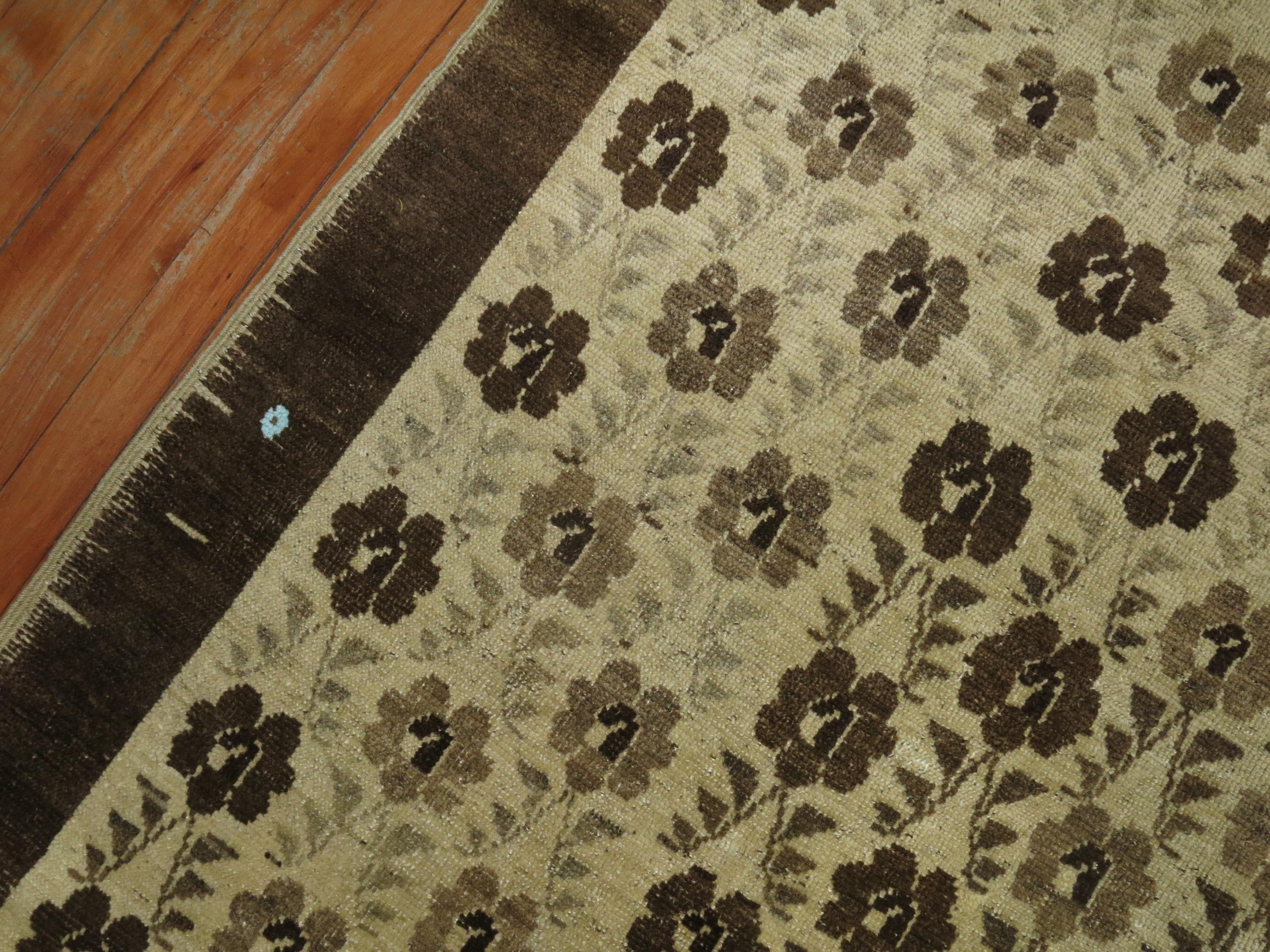 Wool Zabihi Collection Vintage Turkish Konya Rug