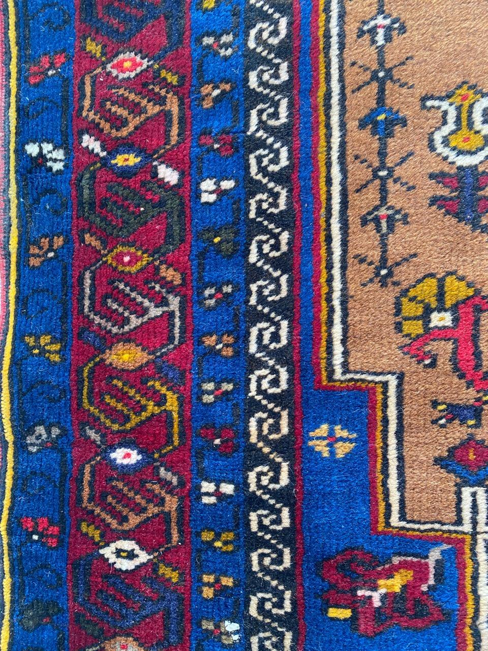 Bobyrug’s nice Vintage Turkish Konya Rug For Sale 1