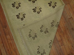 Zabihi Collection Vintage Floral Neutral Color Turkish Konya Runner
