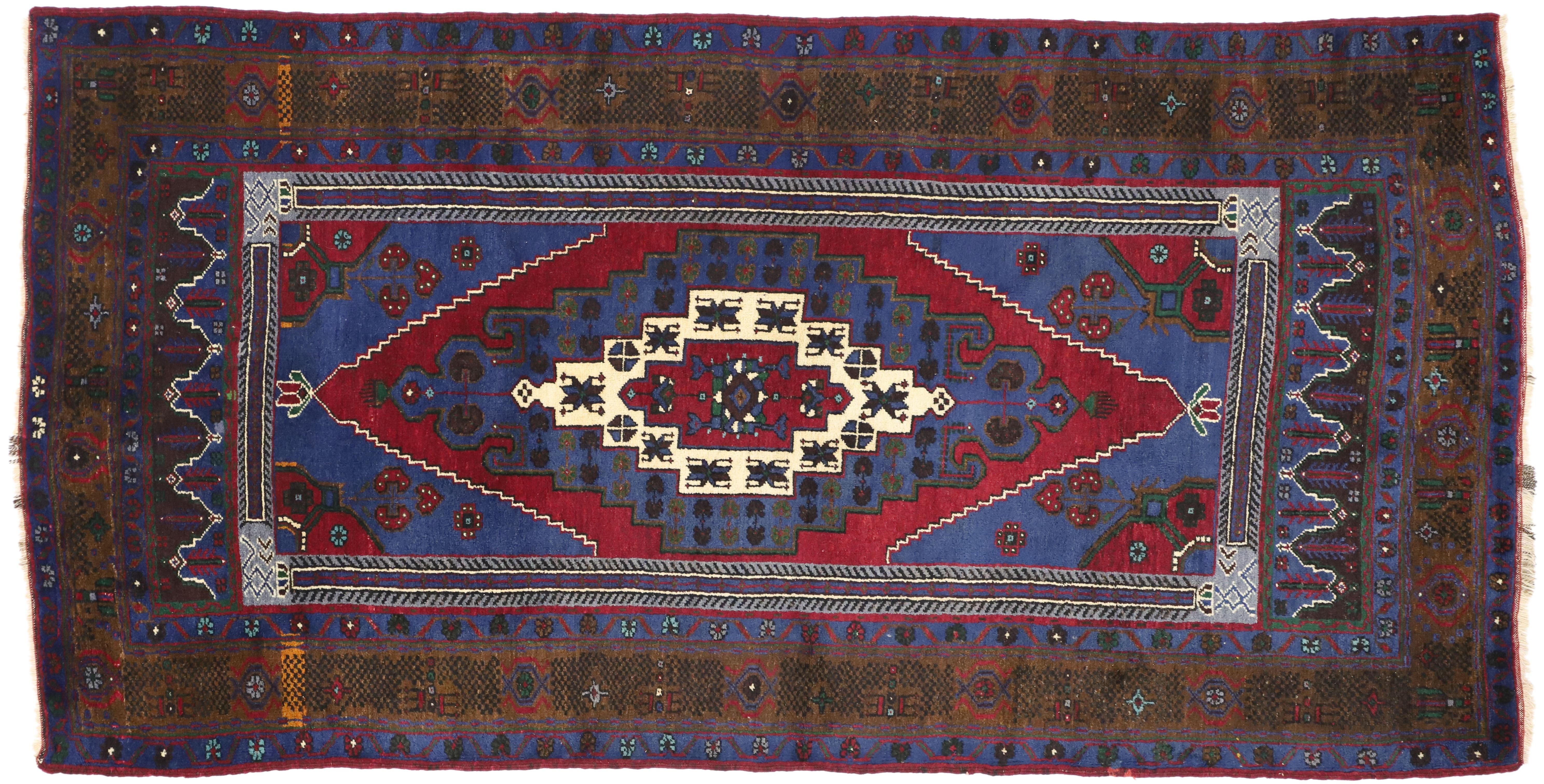 Wool Vintage Turkish Konya Taspinar Rug with Venetian Renaissance Style For Sale