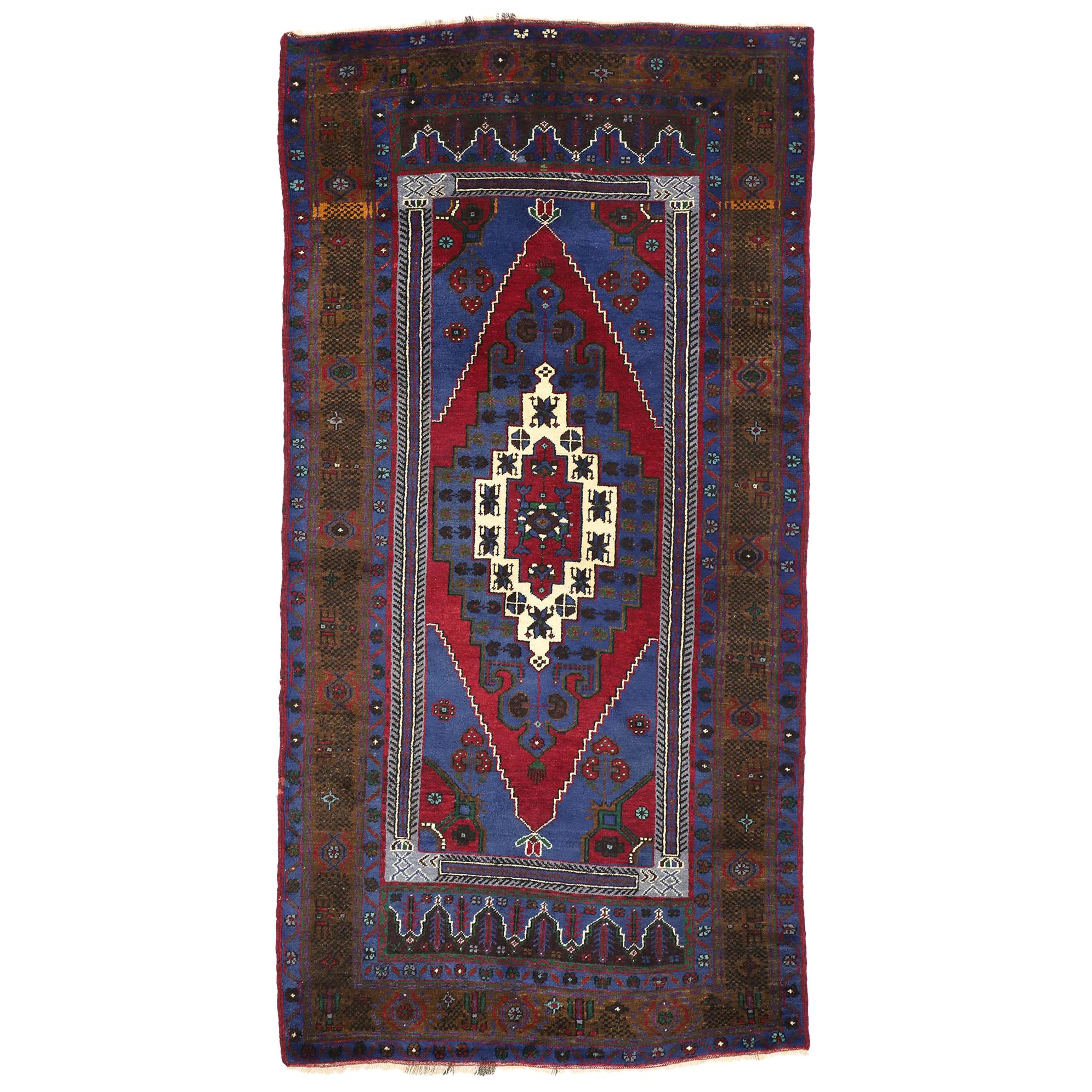 Vintage Turkish Konya Taspinar Rug with Venetian Renaissance Style For Sale