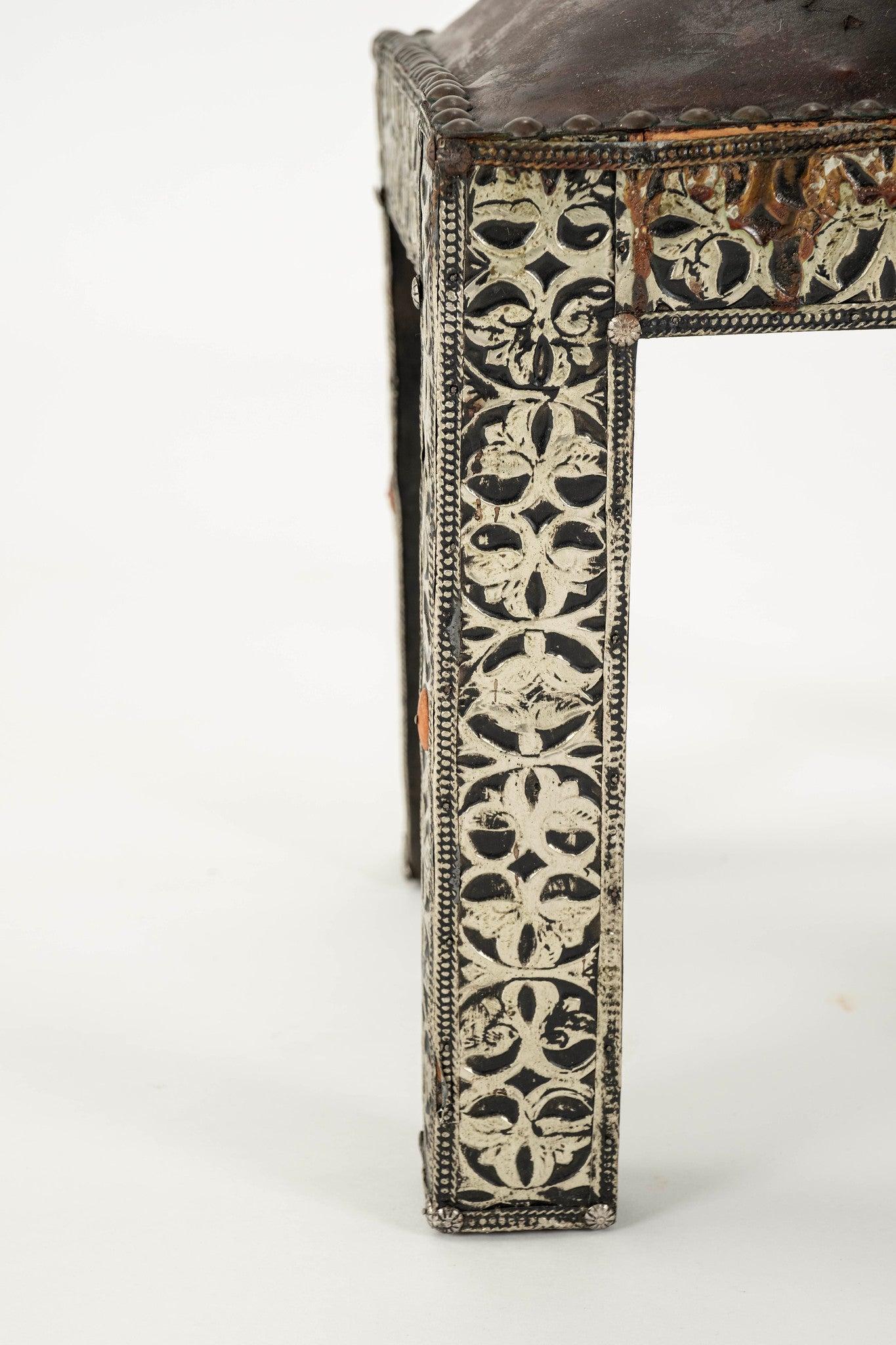 Vintage Turkish Leather Chair For Sale 1