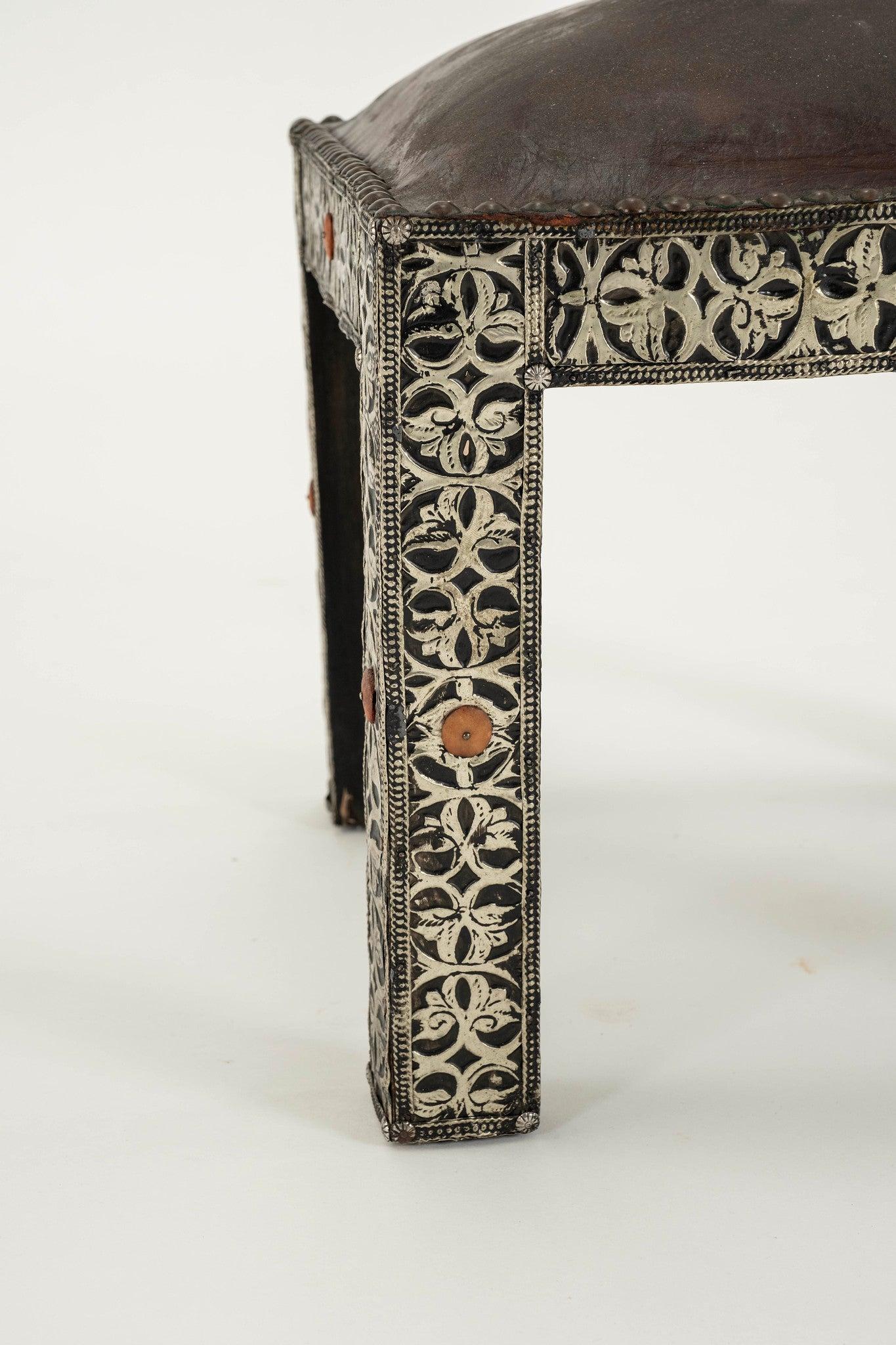 Vintage Turkish Leather Chair For Sale 2