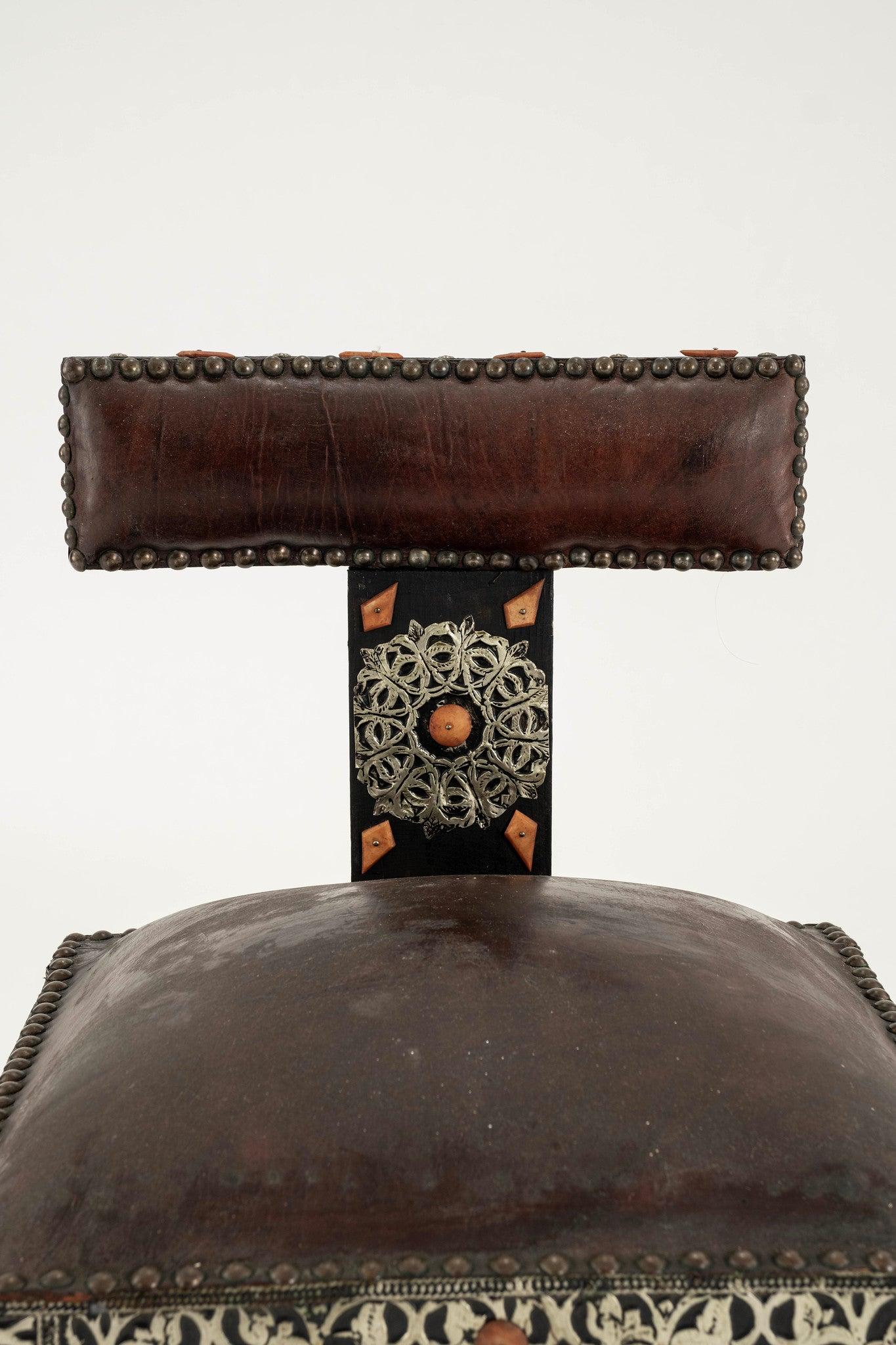 Vintage Turkish Leather Chair For Sale 3