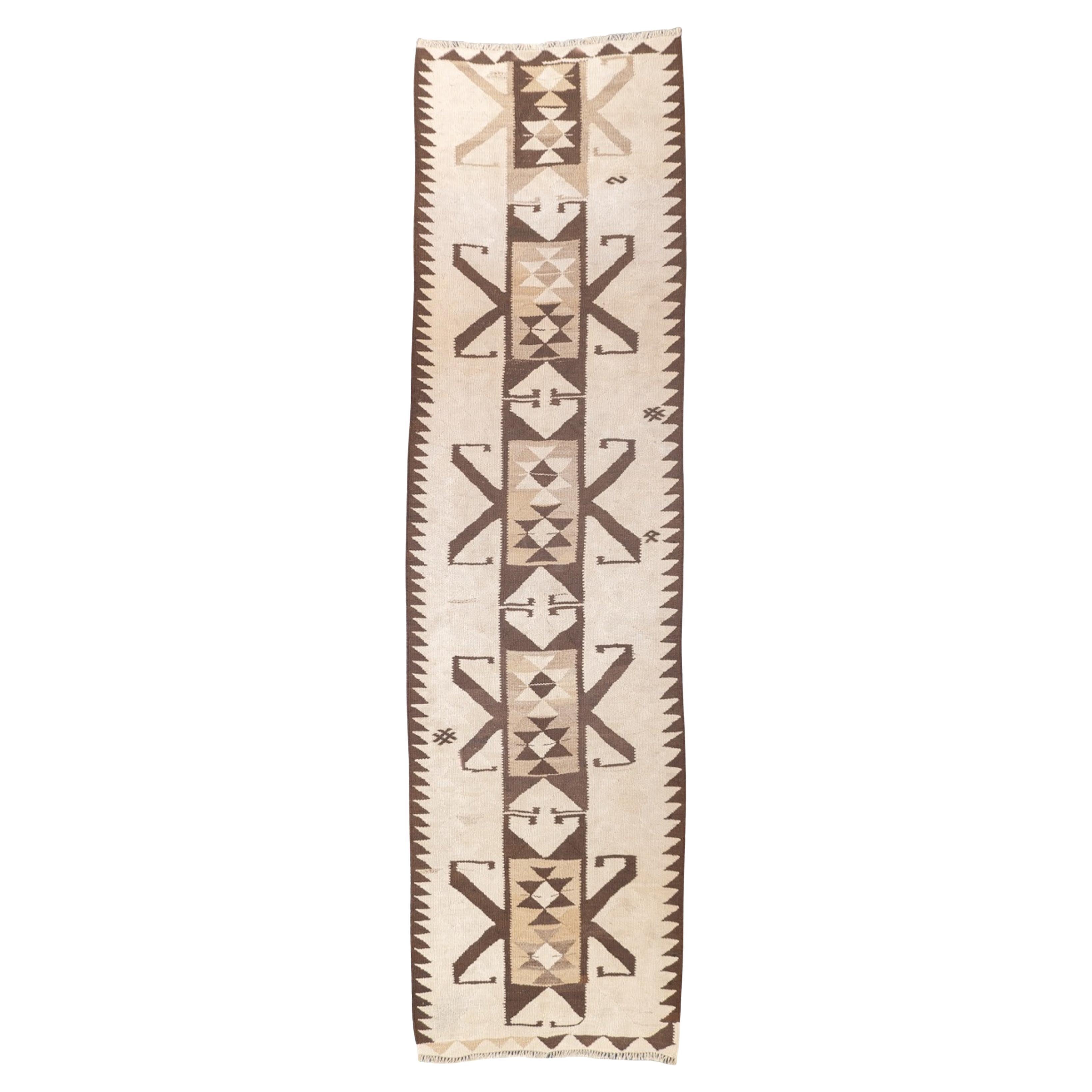 Vintage Turkish Long Rug 3'1" x 11’2”