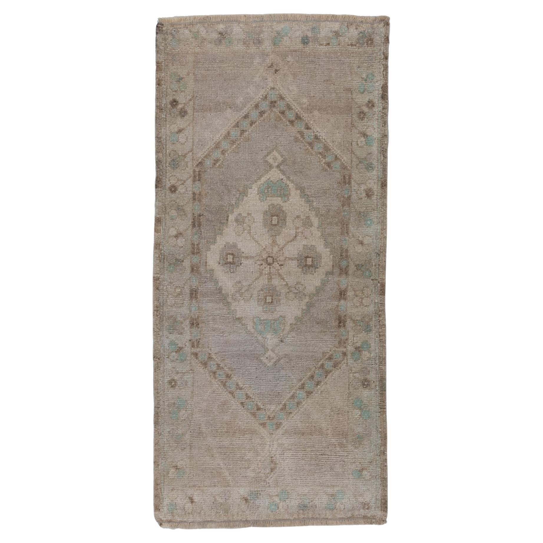 Vintage Turkish Mini Rug at 1stDibs