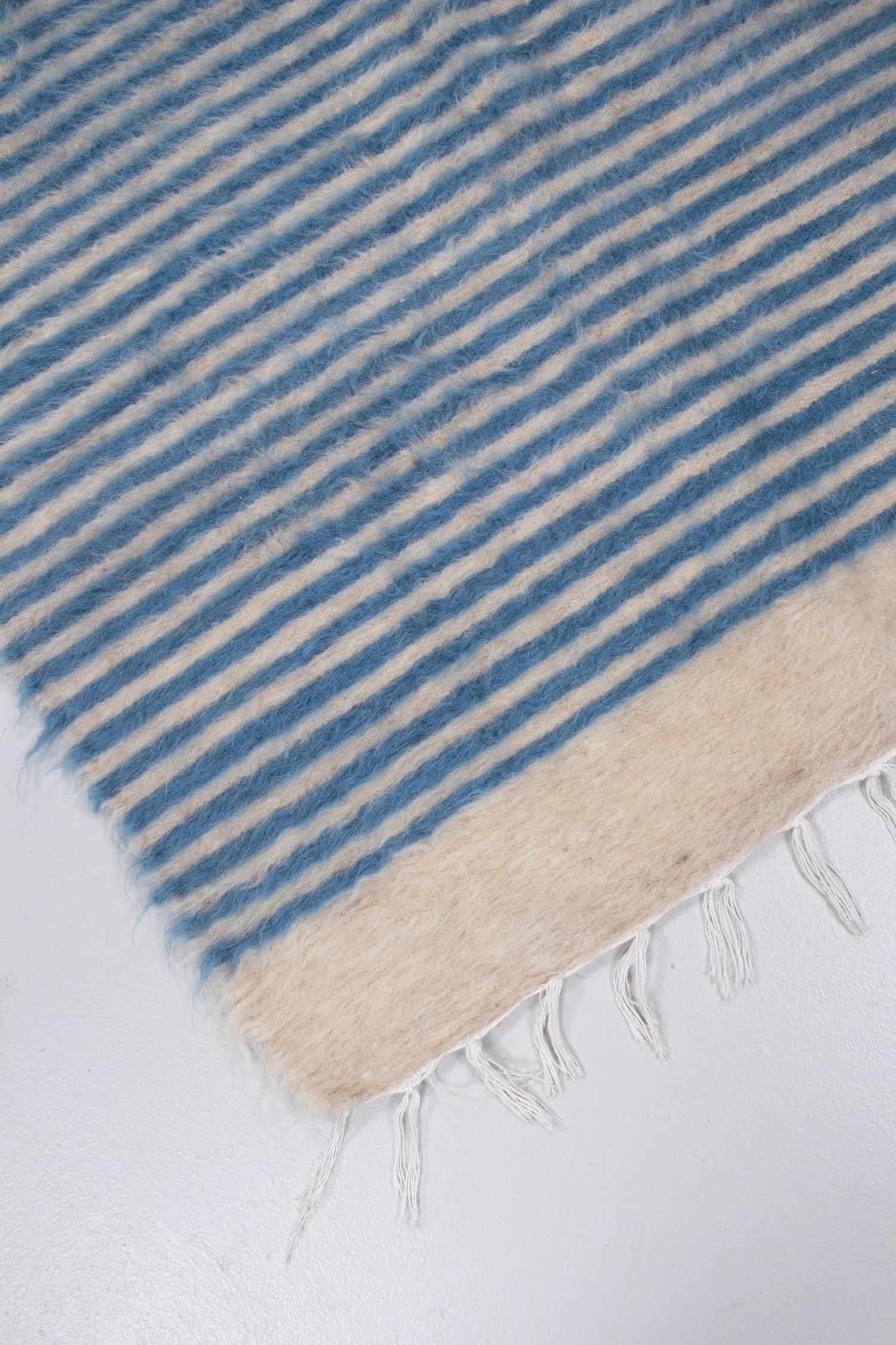 Türkischer Mohairteppich Vintage (Handgewebt) im Angebot