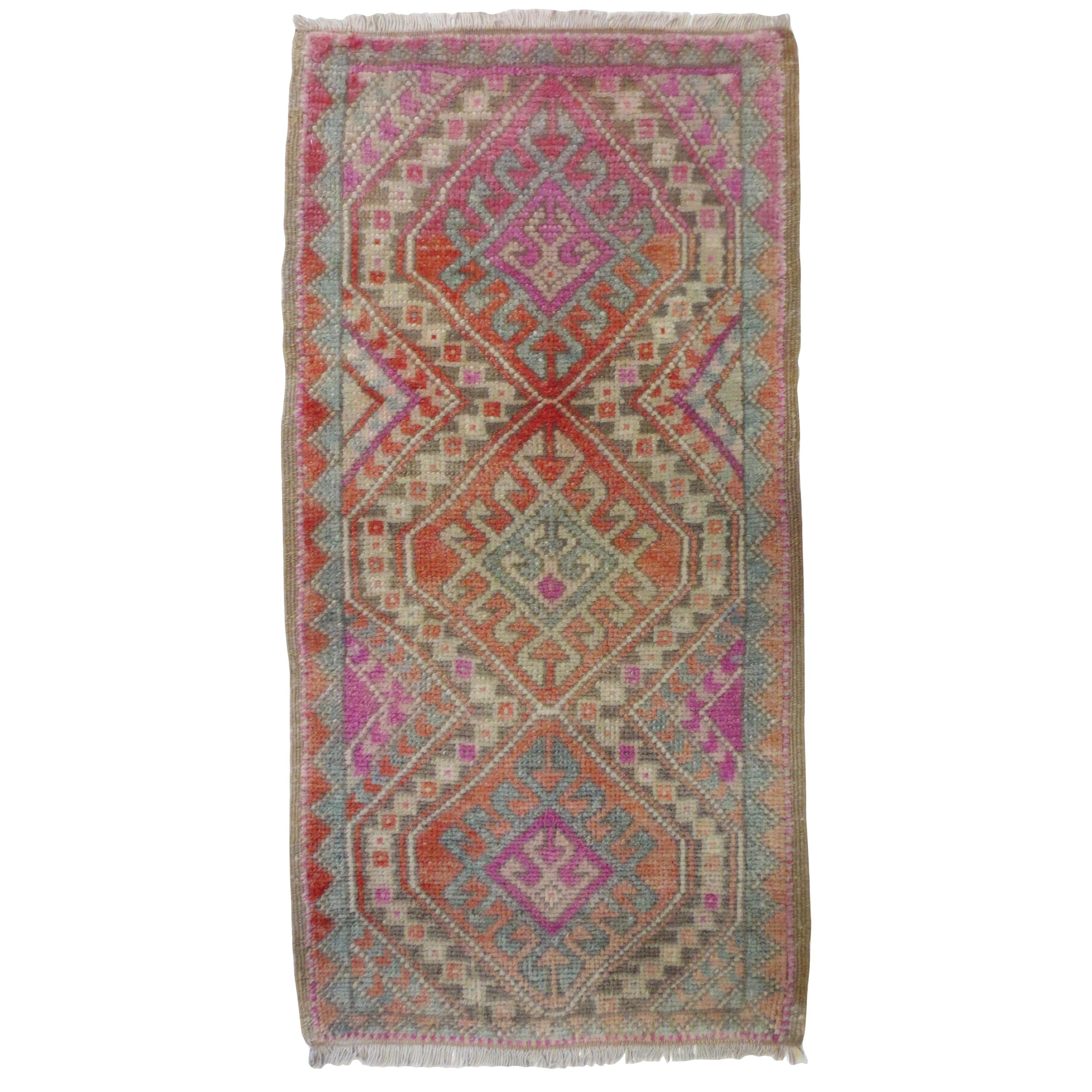Vintage Turkish Multi-Color Rug