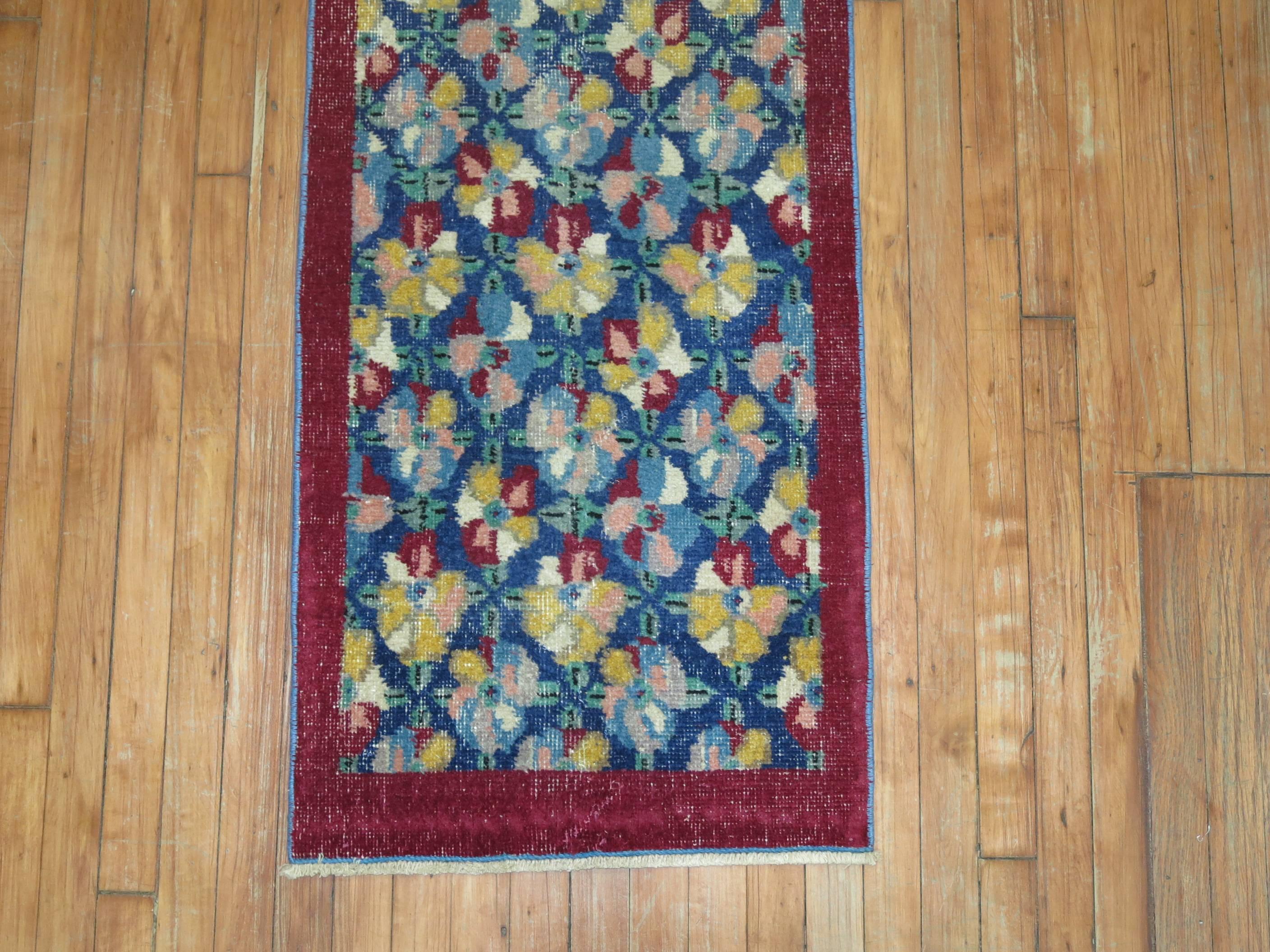 Vintage Turkish Narrow Runner In Good Condition In New York, NY