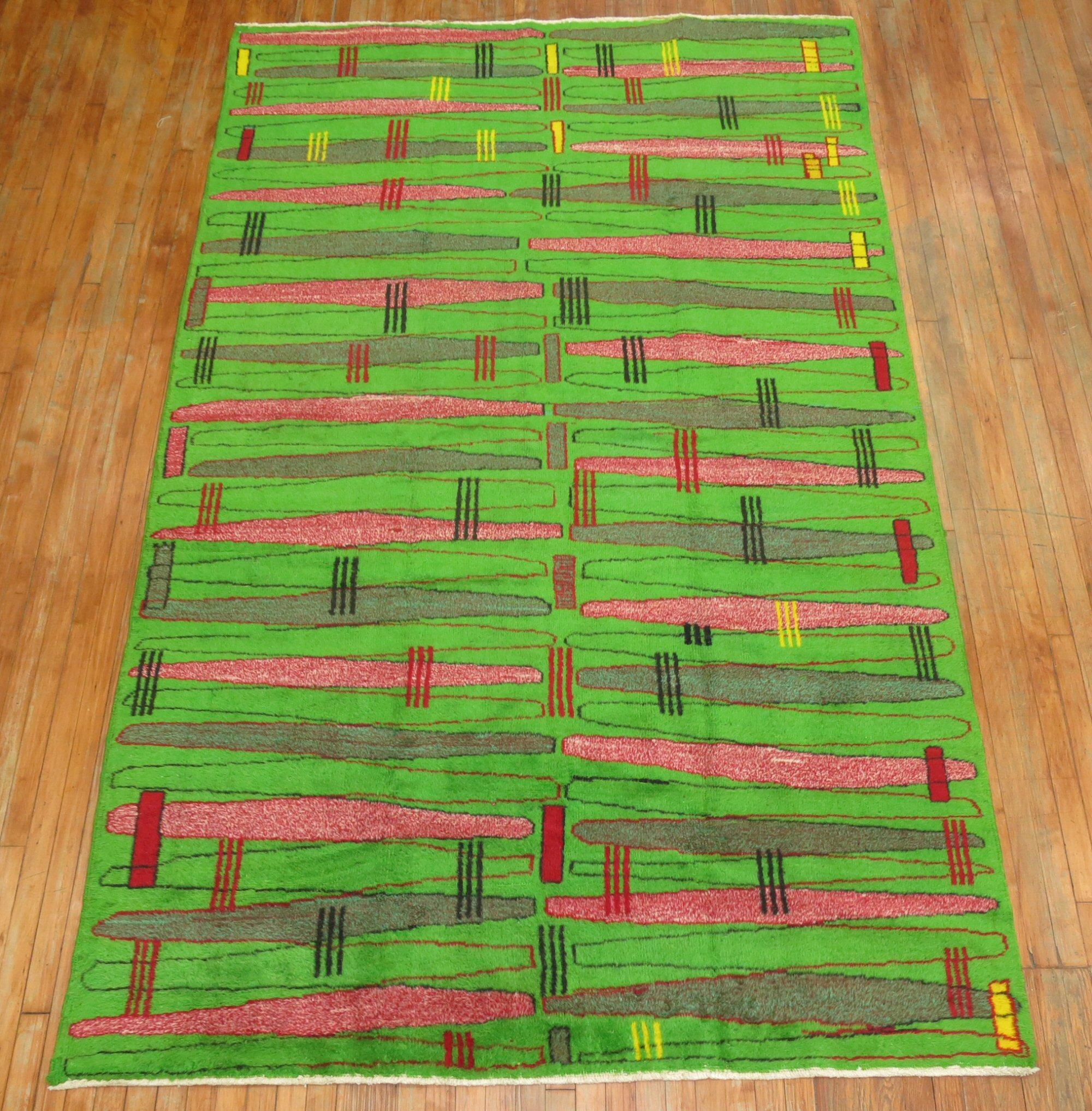 neon green rug