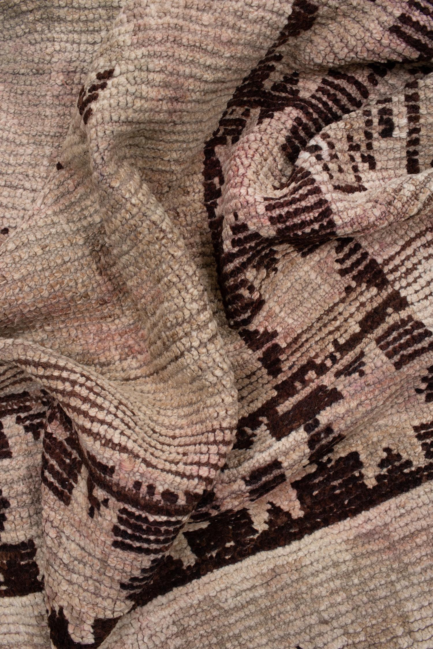 Vintage Turkish Neutral Kars Rug For Sale 5