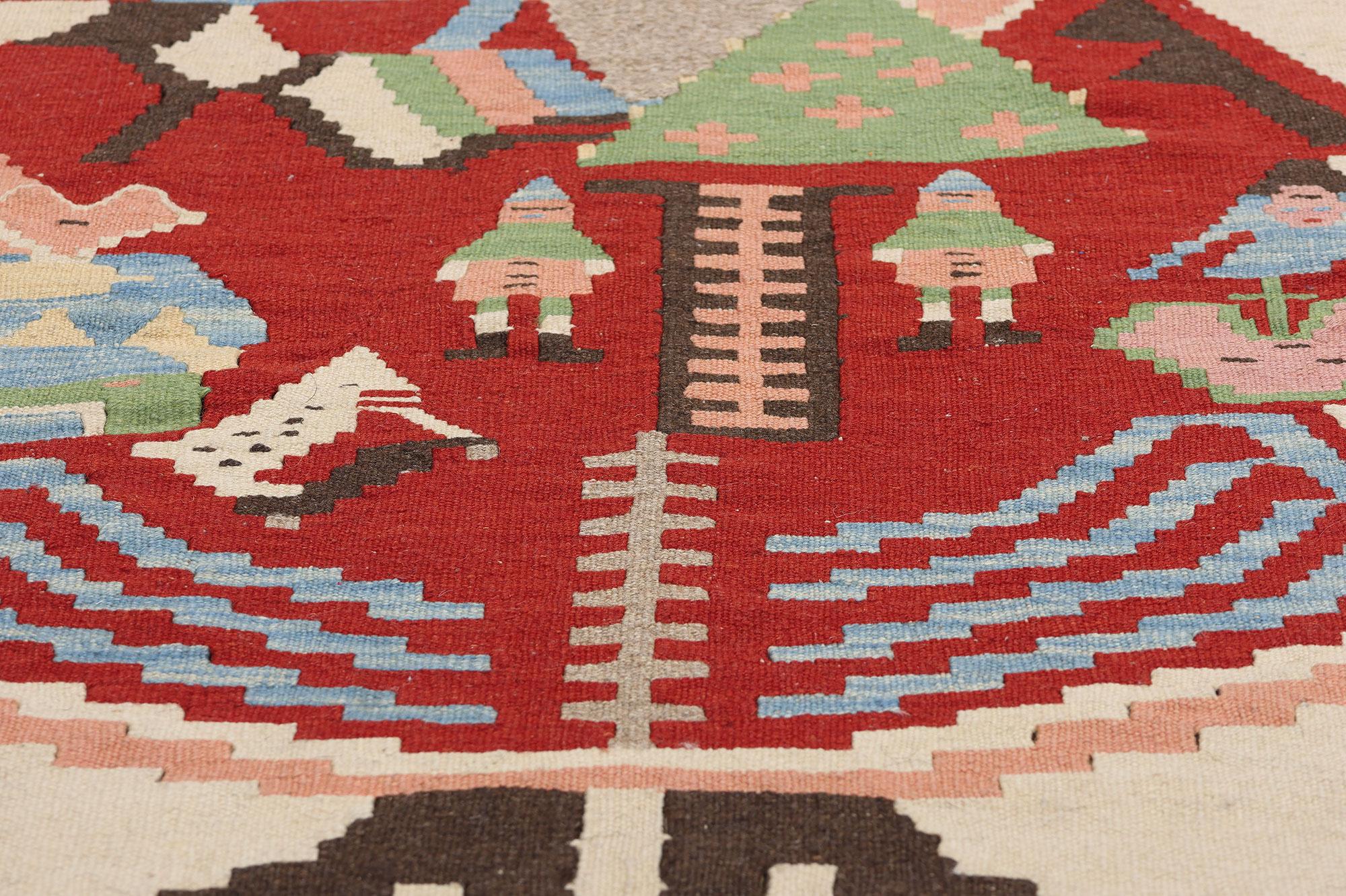Tapis Kilim turc vintage Noel Baba en vente 2