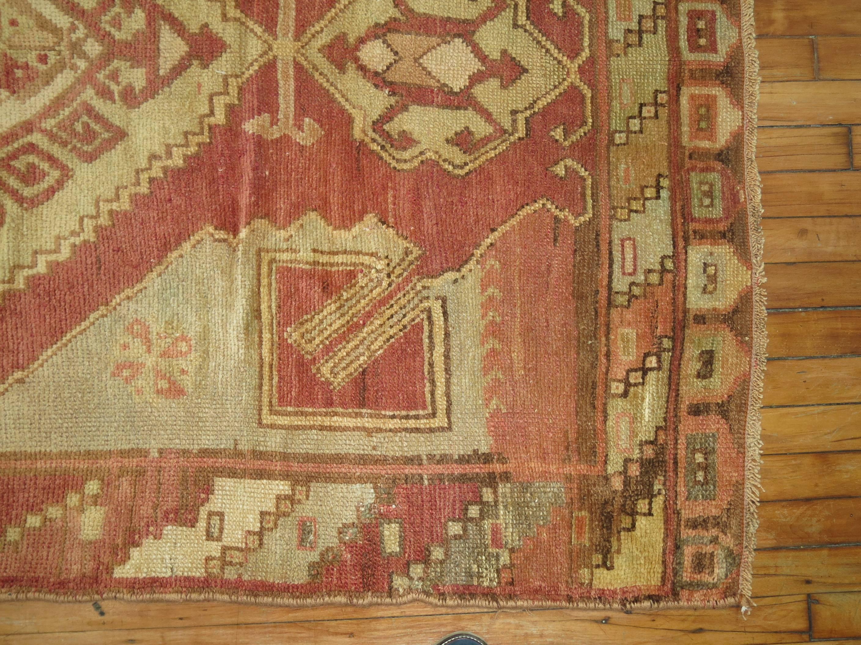 Tribal Vintage Turkish Odd Size Gallery Runner