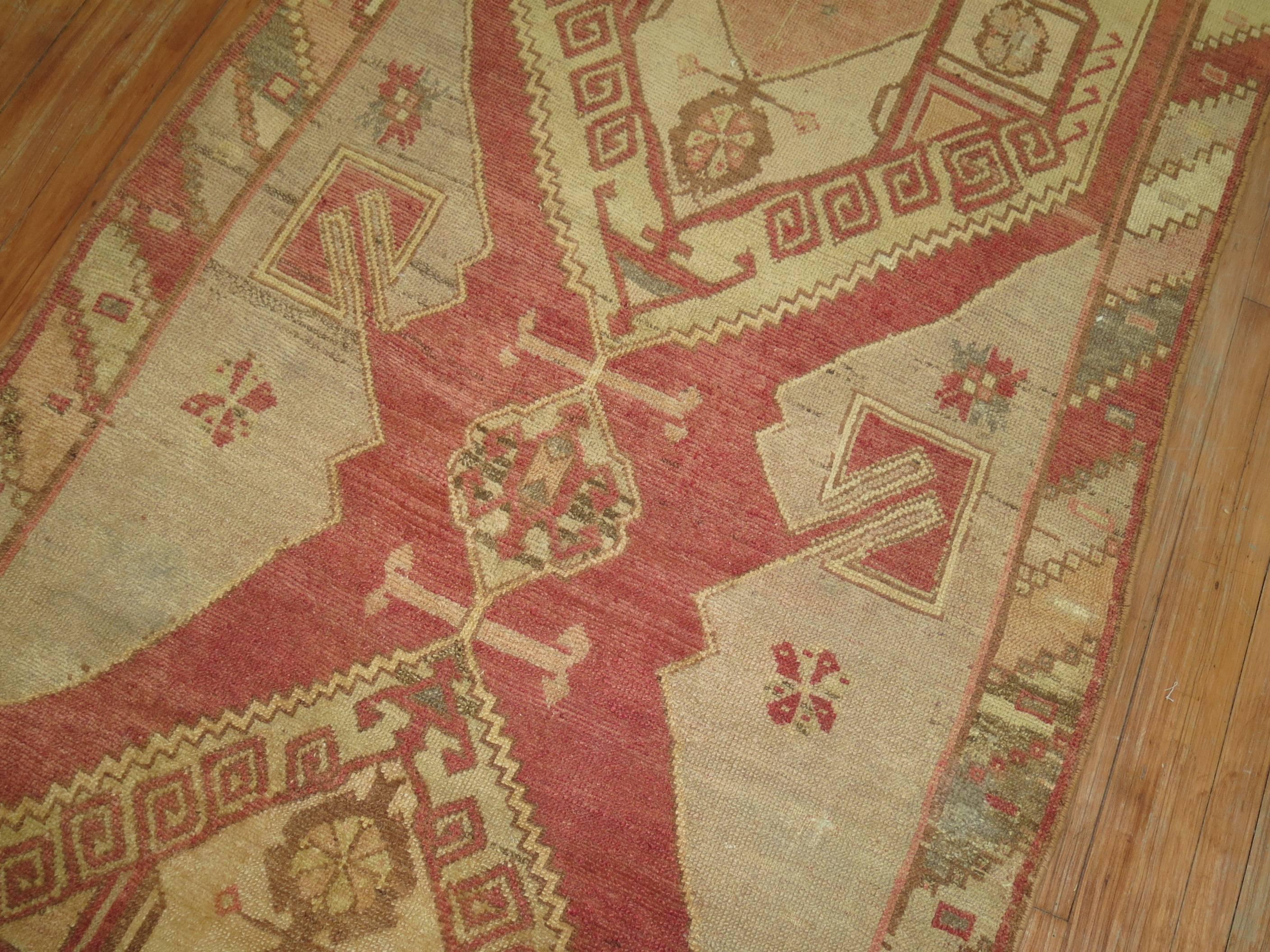 20th Century Vintage Turkish Odd Size Gallery Runner
