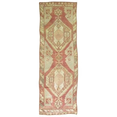 Vintage Turkish Odd Size Gallery Runner