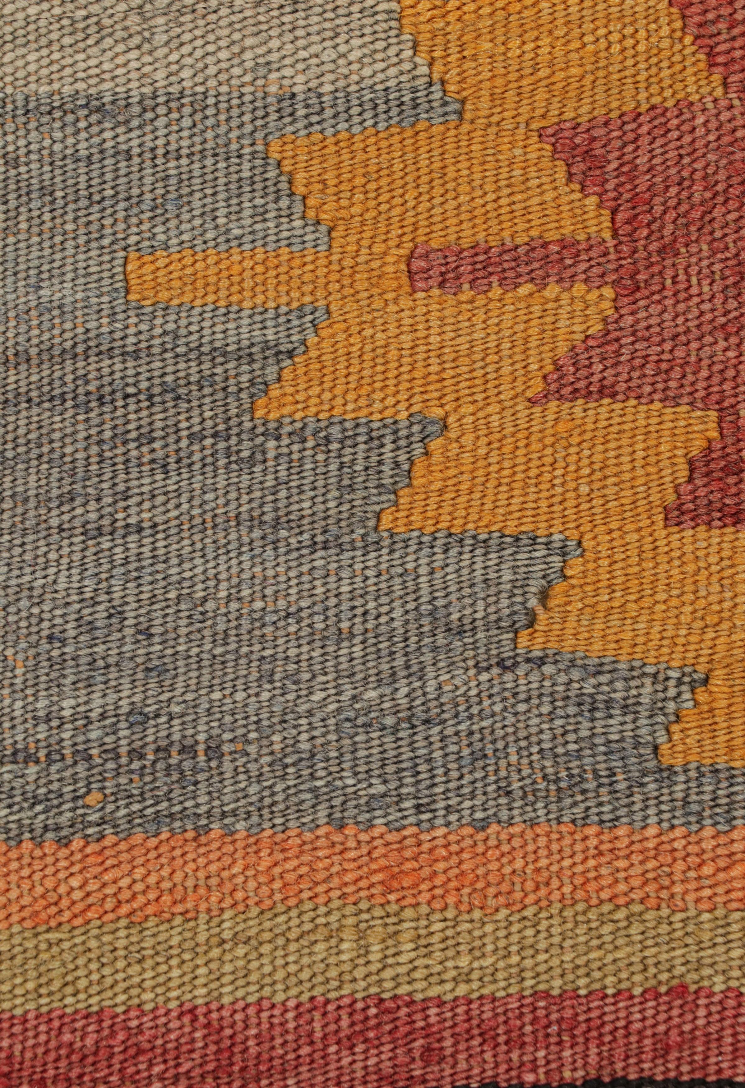 Vintage Turkish Orange and Purple Multi-Color Wool Kilim Rug by Rug & Kilim In Good Condition For Sale In Long Island City, NY