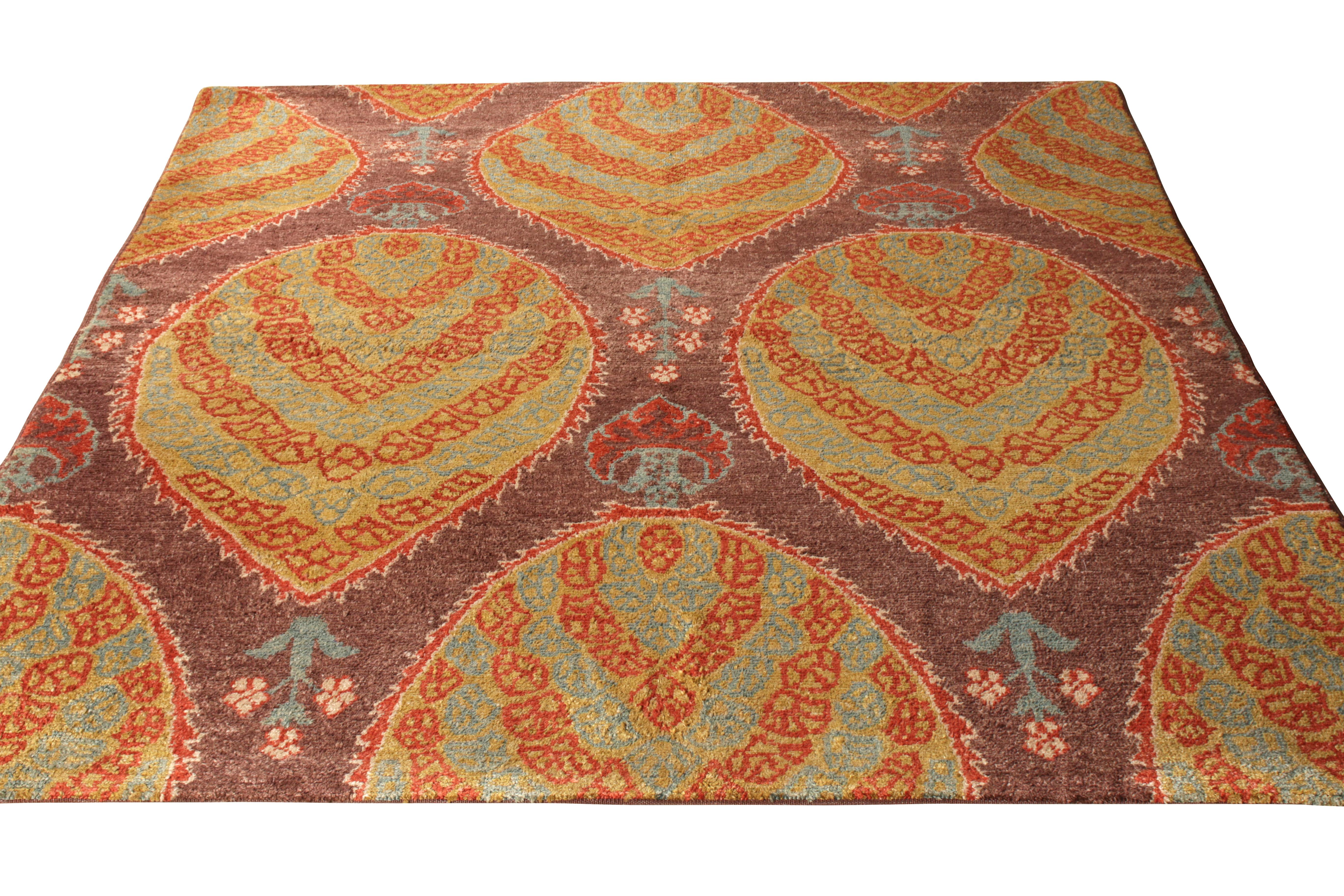 Handknotted in silk, an antique ottoman rug originating from Turkey circa 1970-1980 joining Rug & Kilim’s Antique & Vintage collection. One of George Ravmamovich’s works, the rug features an exceptional floral design that flows harmoniously with