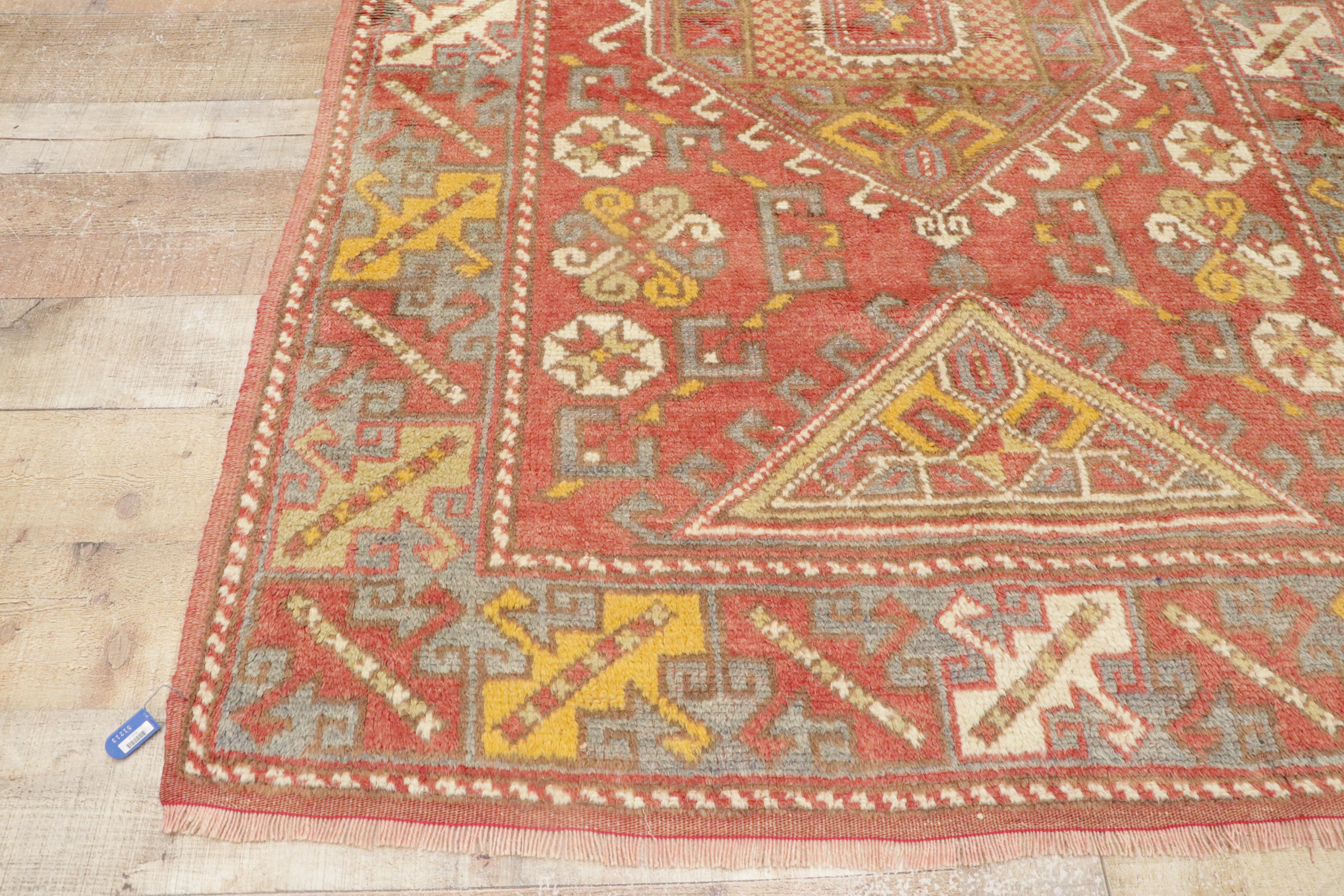 Türkischer Oushak-Akzent-Teppich, Eingangs- oder Foyer-Teppich im Angebot 9