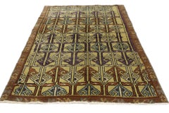 Tapis d'appoint turc vintage d'Oushak, entrée ou chambre à coucher