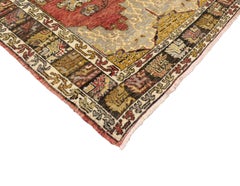 Vintage Turkish Oushak Accent Rug, Entry or Foyer Rug