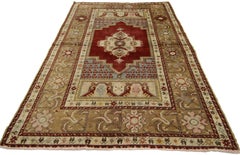 1950's Turkish Oushak Rug with Traditional Style