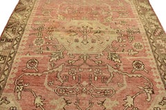 Vintage Turkish Oushak Accent Rug, Entry or Foyer Rug