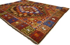 Vintage Turkish Oushak Accent Rug, Entry or Foyer Rug