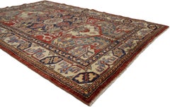Vintage Turkish Oushak Accent Rug with Modern Tribal Style