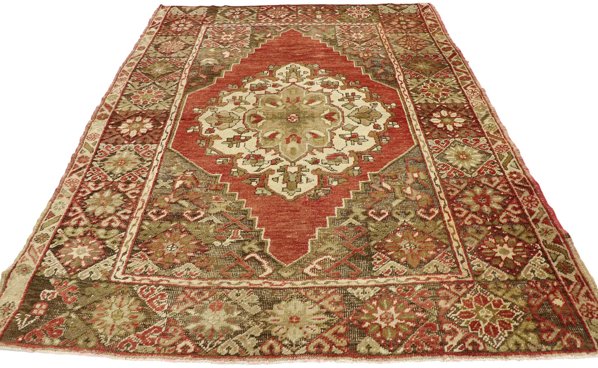 Turc Tapis turc d'appoint Oushak vintage, entrée ou chambre à coucher en vente