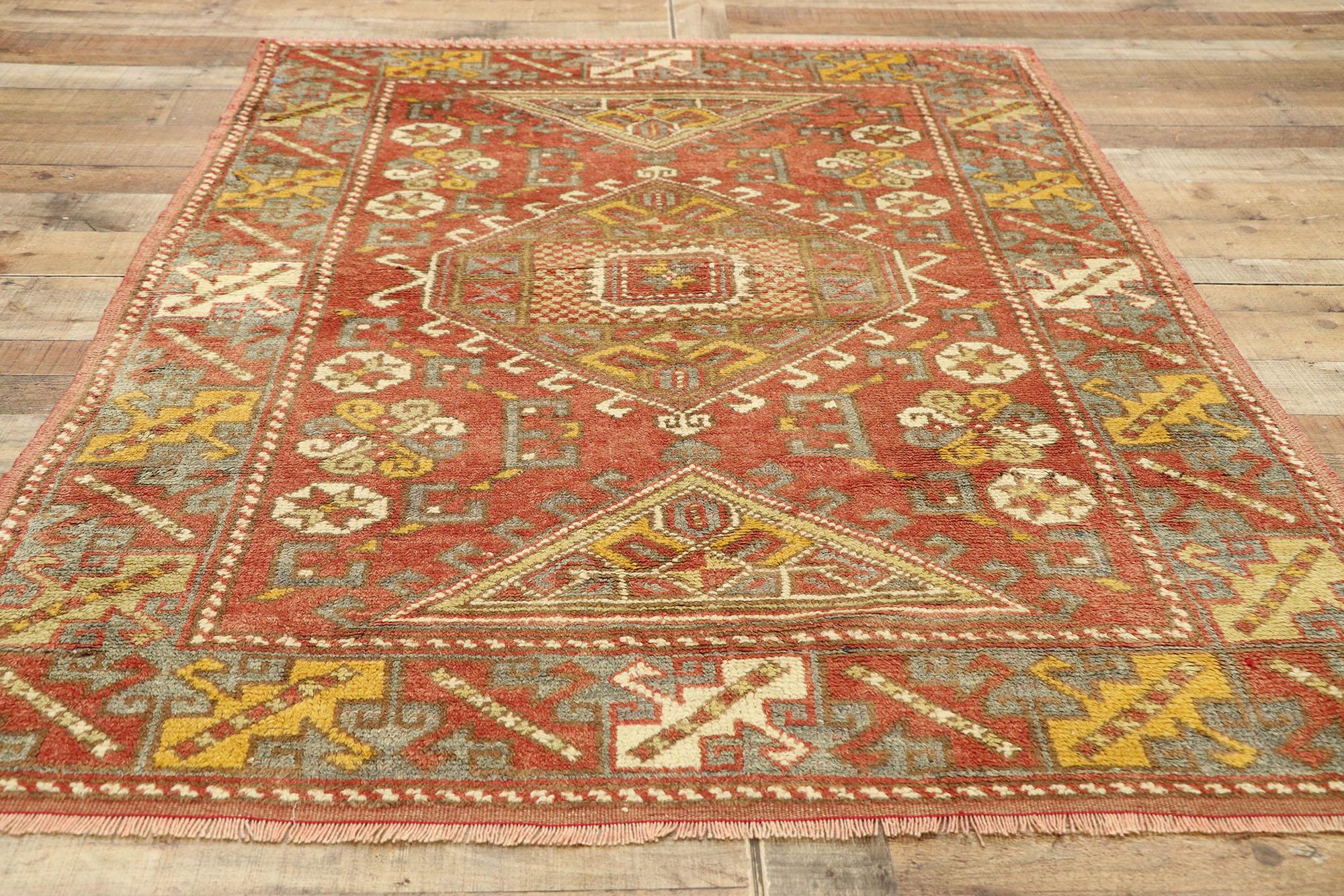 Türkischer Oushak-Akzent-Teppich, Eingangs- oder Foyer-Teppich (Handgeknüpft) im Angebot