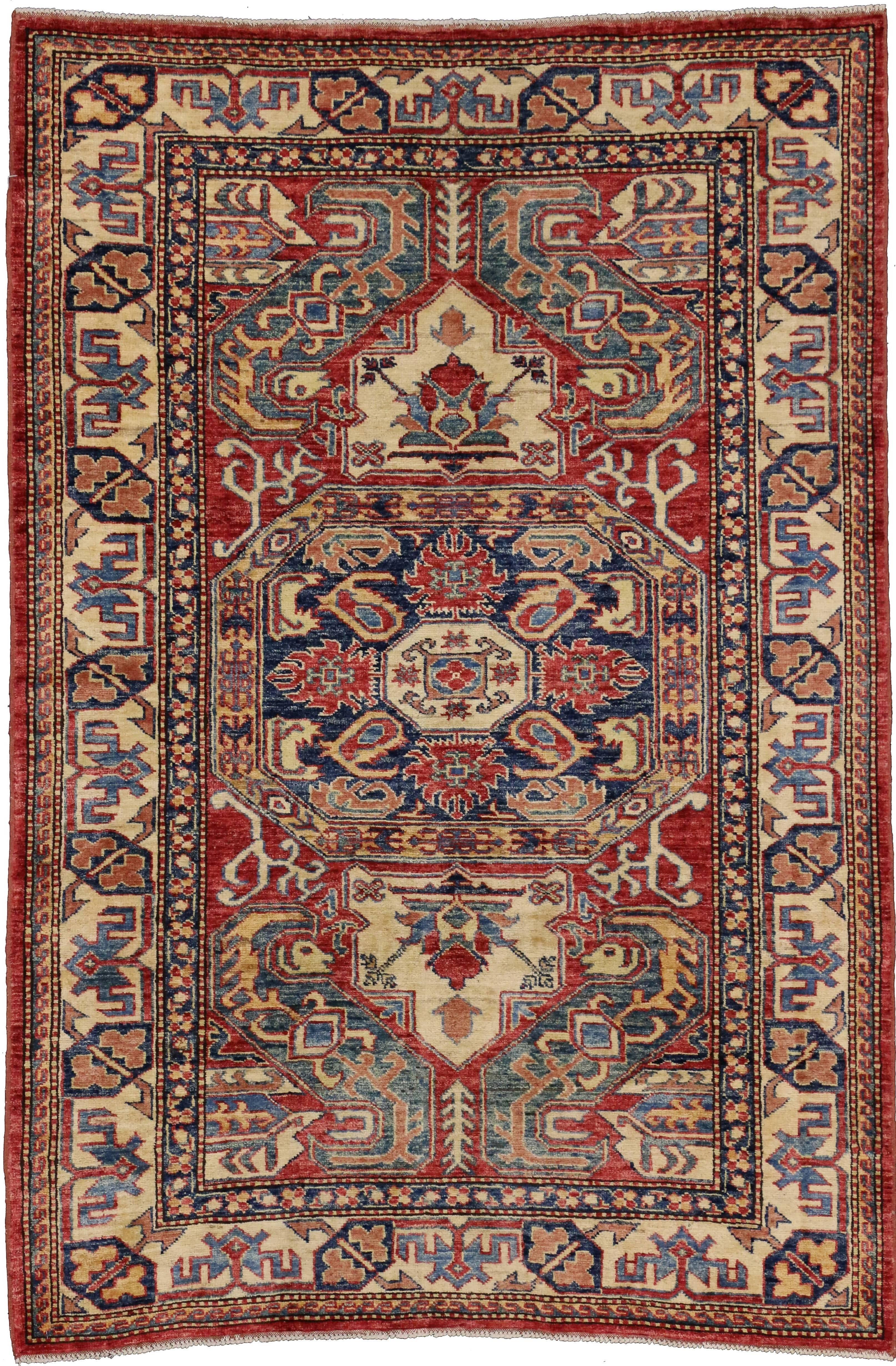 Tapis d'appoint turc vintage d'Oushak avec style tribal moderne Bon état - En vente à Dallas, TX