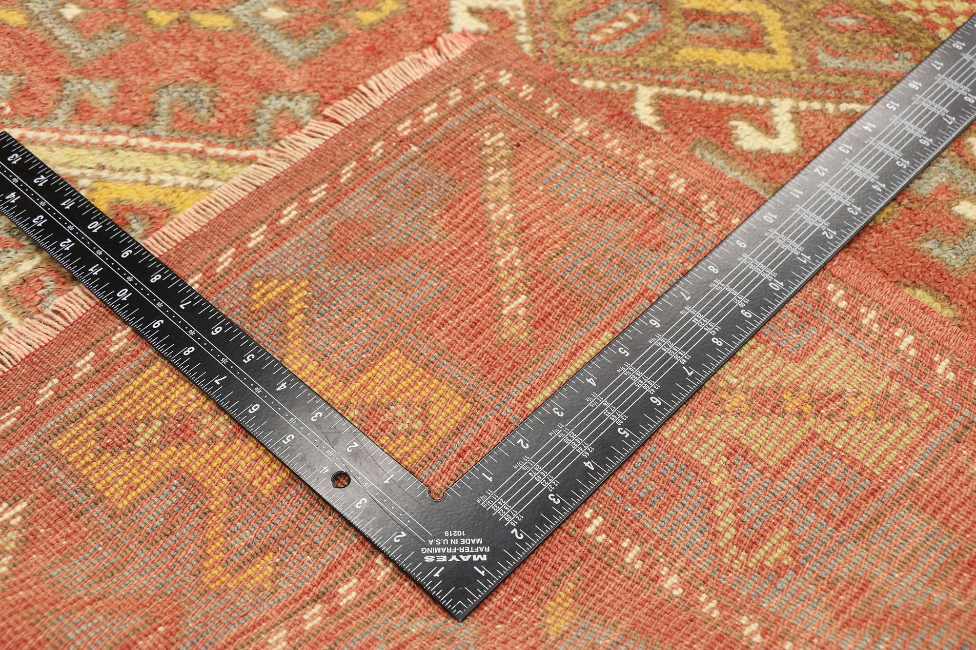 Türkischer Oushak-Akzent-Teppich, Eingangs- oder Foyer-Teppich im Zustand „Gut“ im Angebot in Dallas, TX