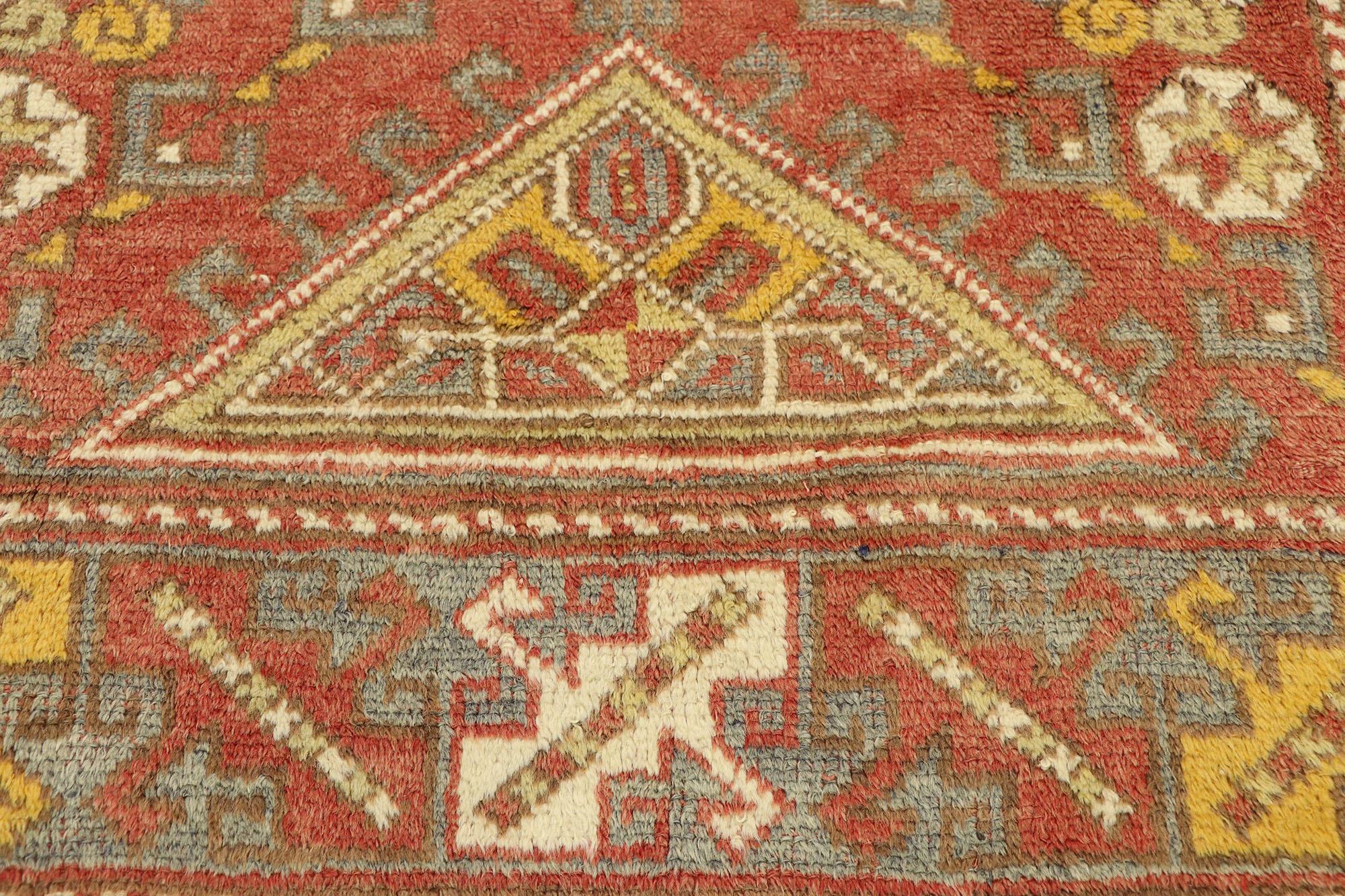 Türkischer Oushak-Akzent-Teppich, Eingangs- oder Foyer-Teppich (20. Jahrhundert) im Angebot