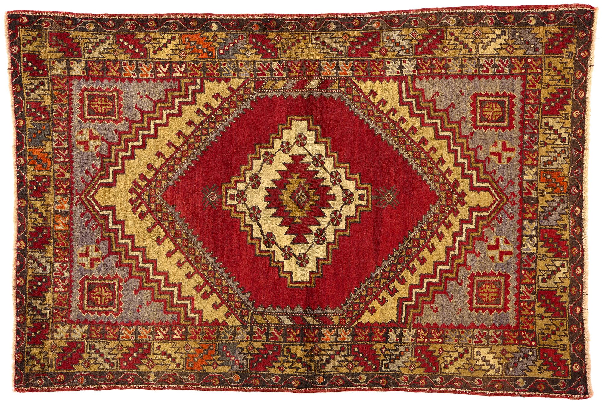 Vintage Turkish Oushak Rug For Sale 4