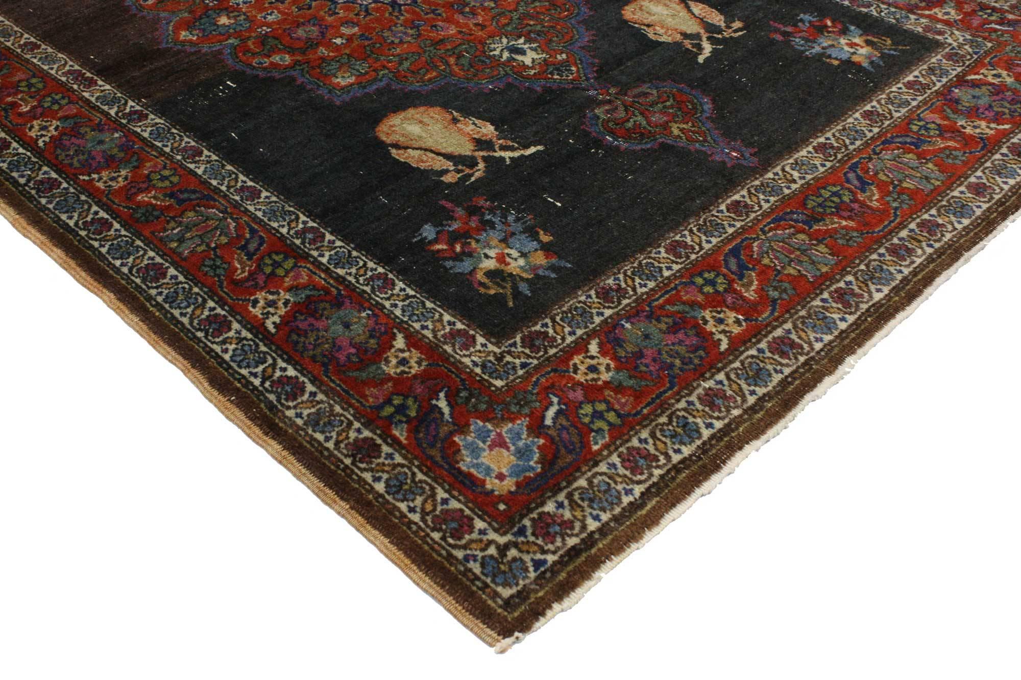 Vintage Turkish Oushak Accent Rug, Entry or Foyer Rug For Sale 1