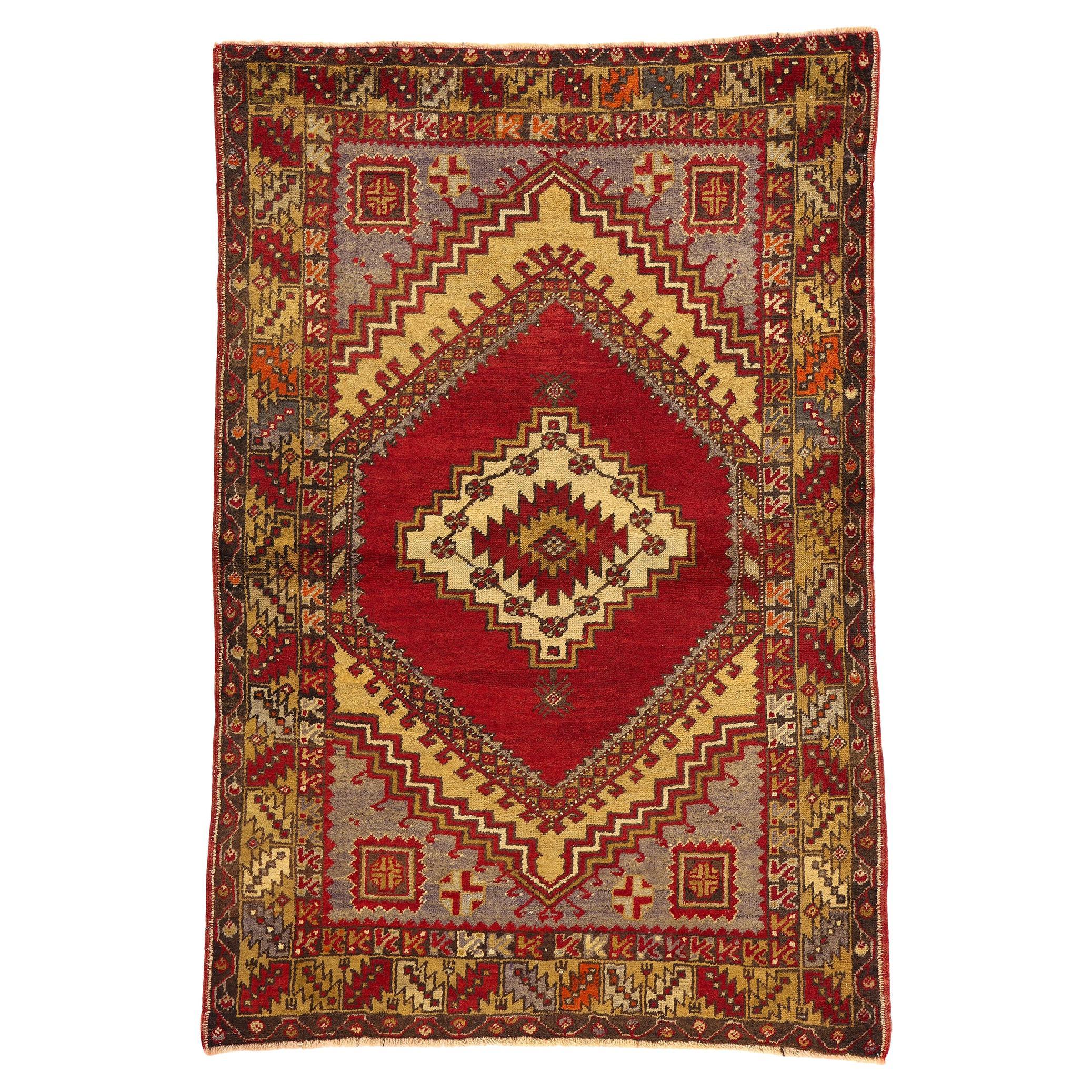 Vintage Turkish Oushak Rug For Sale