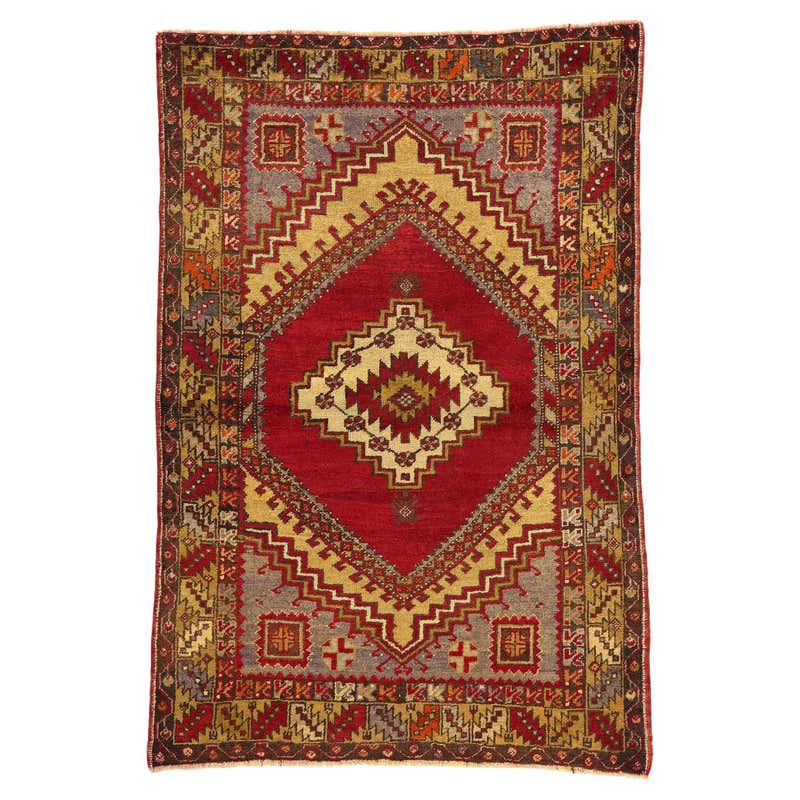 Square Size Turkish Throw Rug For Sale at 1stDibs