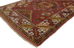Vintage Turkish Oushak Accent Rug for Entry, Kitchen, Foyer or Bathroom